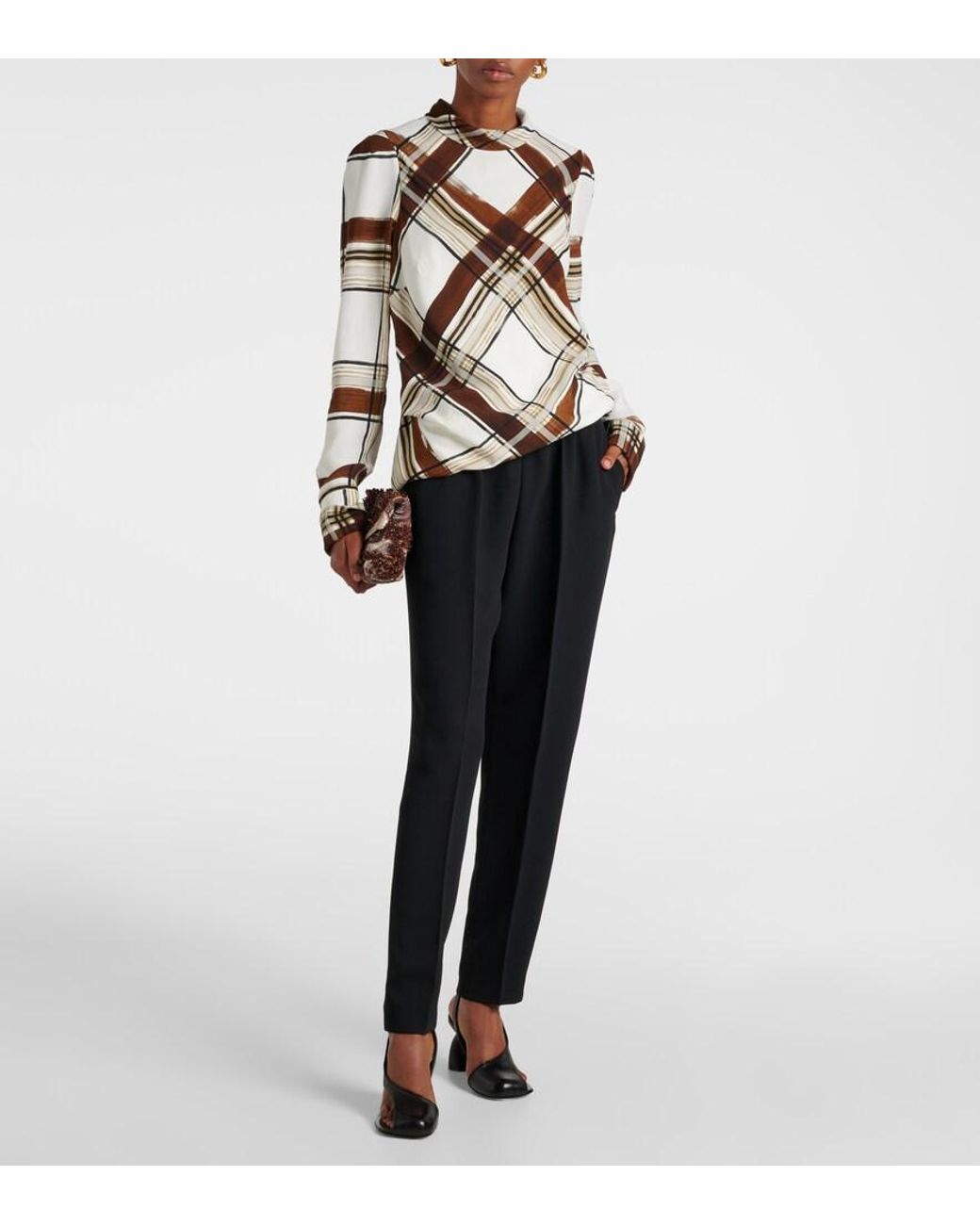 Dries Van Noten Black Pleated Slim Pants
