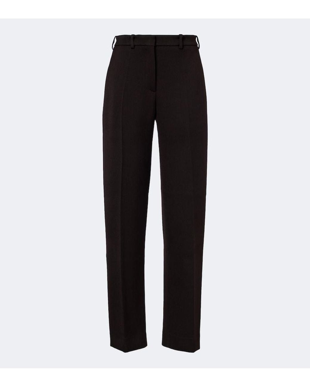 The Row Black Elmer Wool Straight Pants