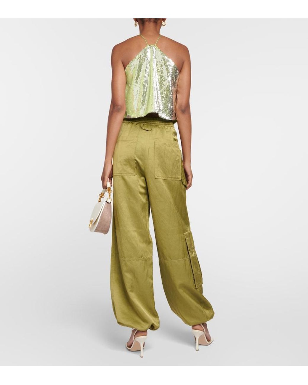 Dorothee Schumacher Green Slouchy Coolness Hemp-Blend Cargo Pants