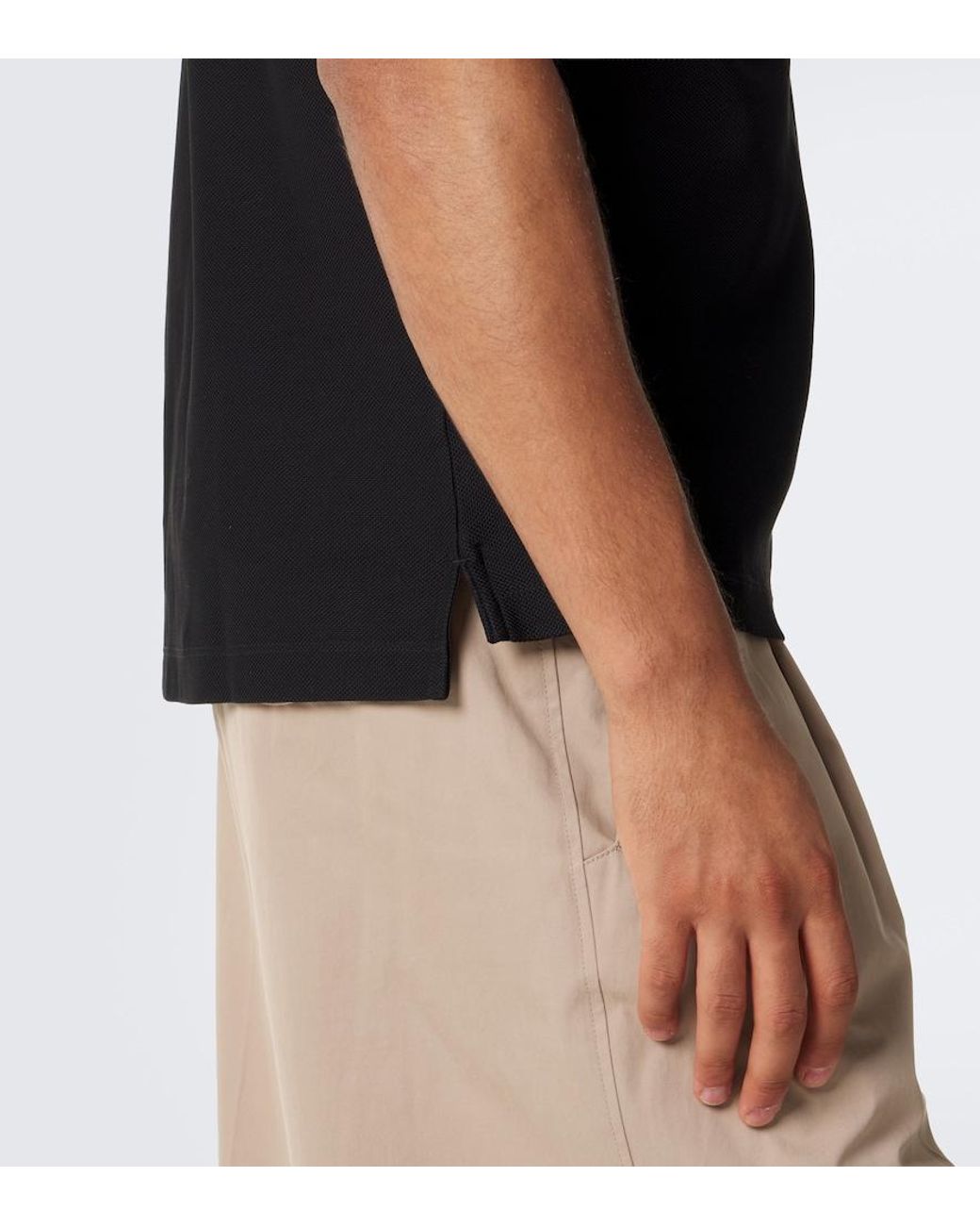 Burberry Black Cotton Pique Polo Shirt for men