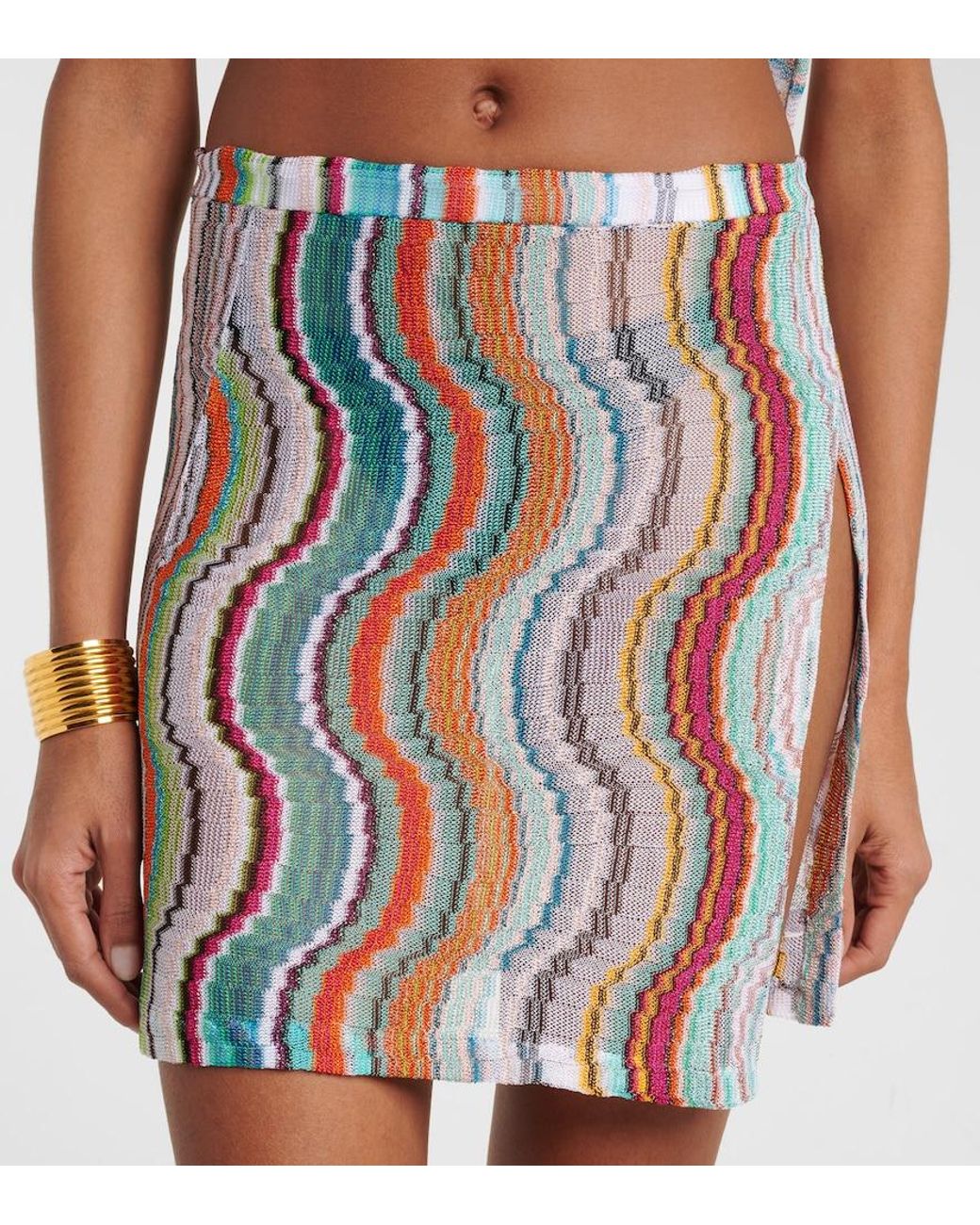 Missoni White Wrap Mini Skirt
