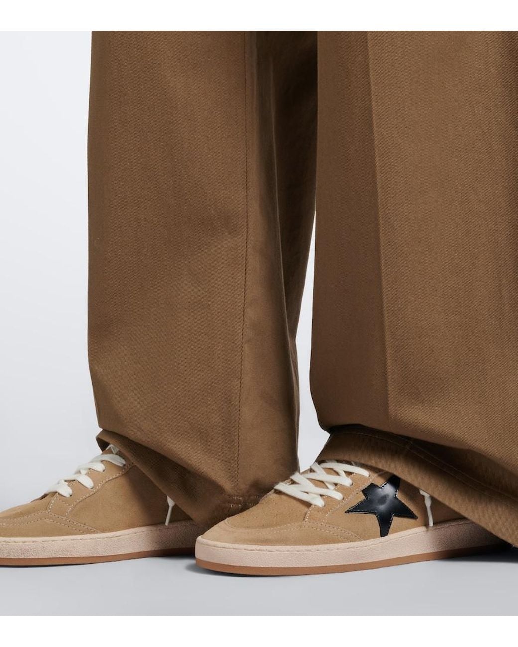 Golden Goose Deluxe Brand Natural Ball Star Suede Sneakers