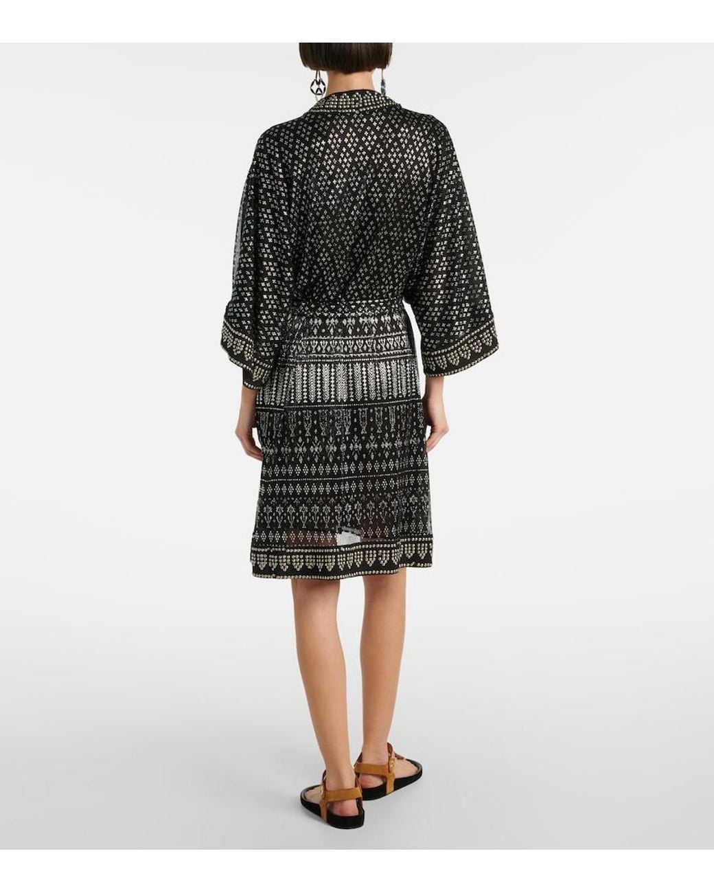 Isabel Marant Black Nawel Embellished Lame Minidress