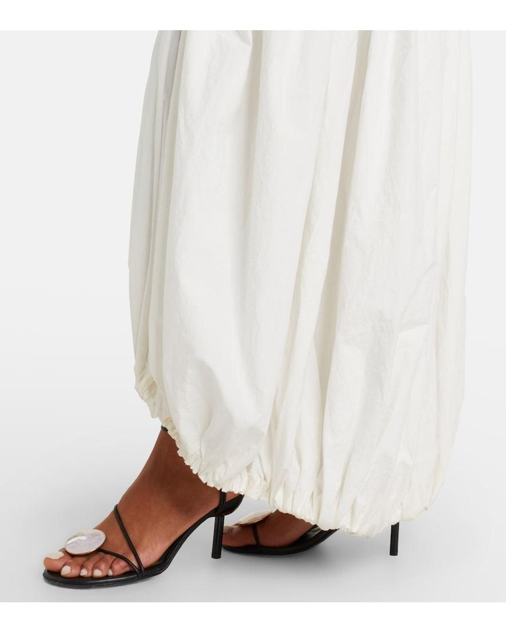 Christopher Esber White Orbit Cutout Ruched Jersey Maxi Dress