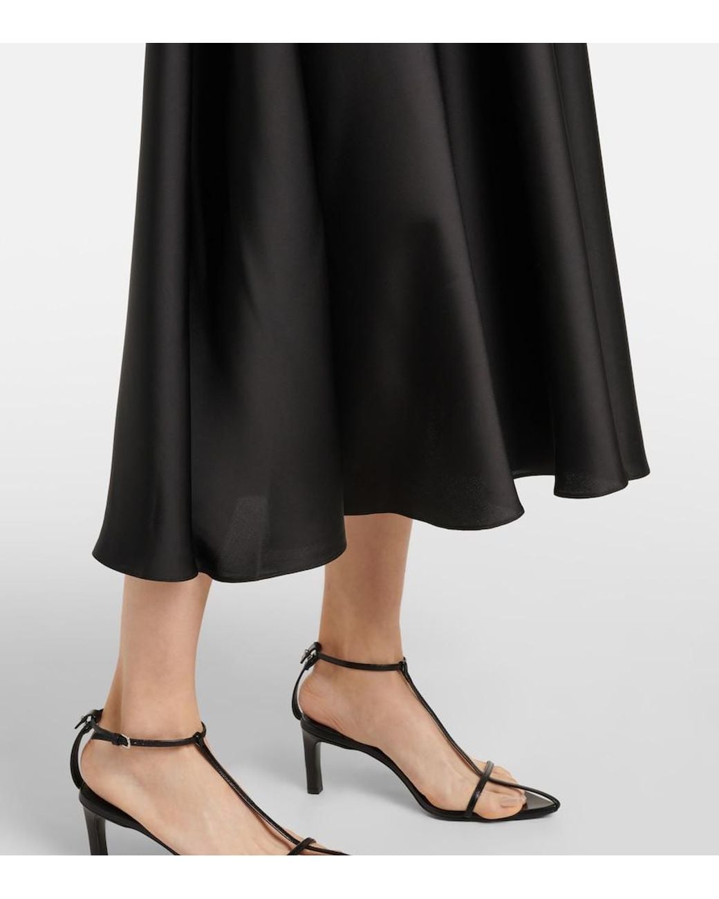 Jonathan Simkhai Black Frances Knitted Satin Midi Dress