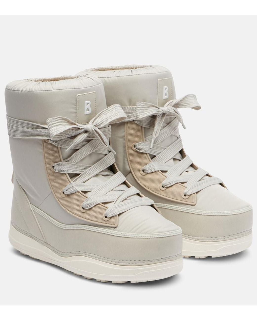 Bogner White La Plagne Lace-Up Snow Boots