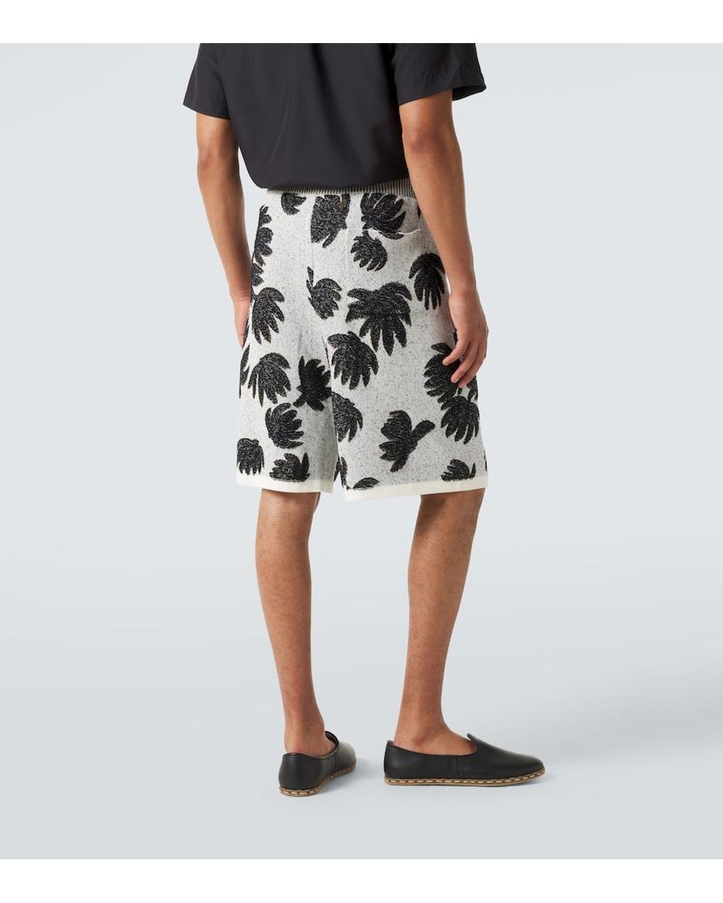 Commas Gray Jacquard Terry Shorts for men