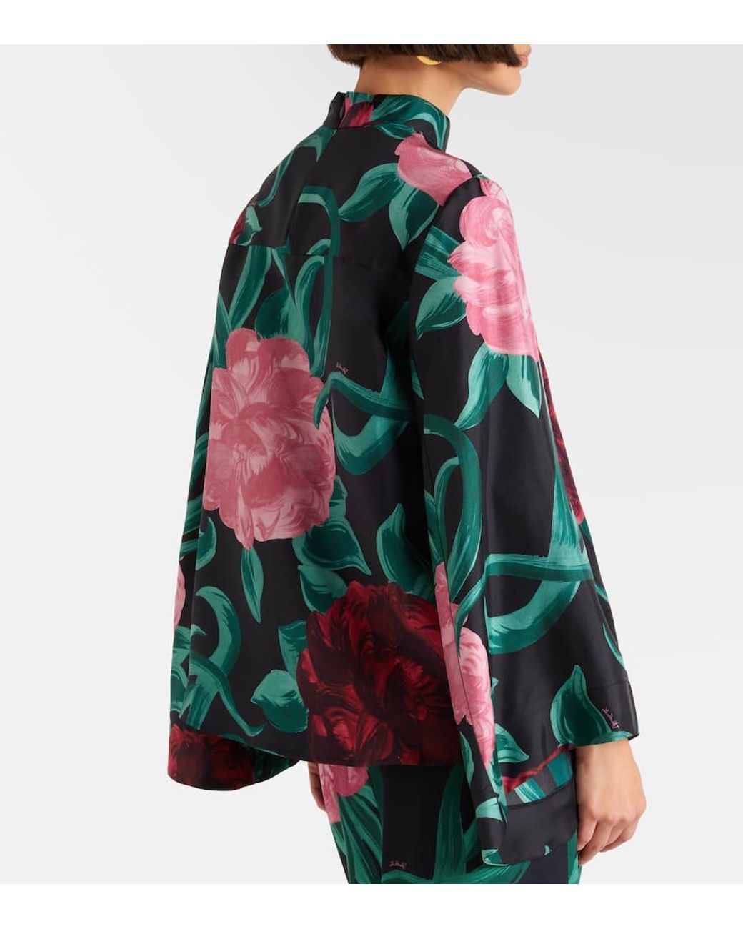 Top Make An Exit En Soie A Fleurs LaDoubleJ en coloris Green