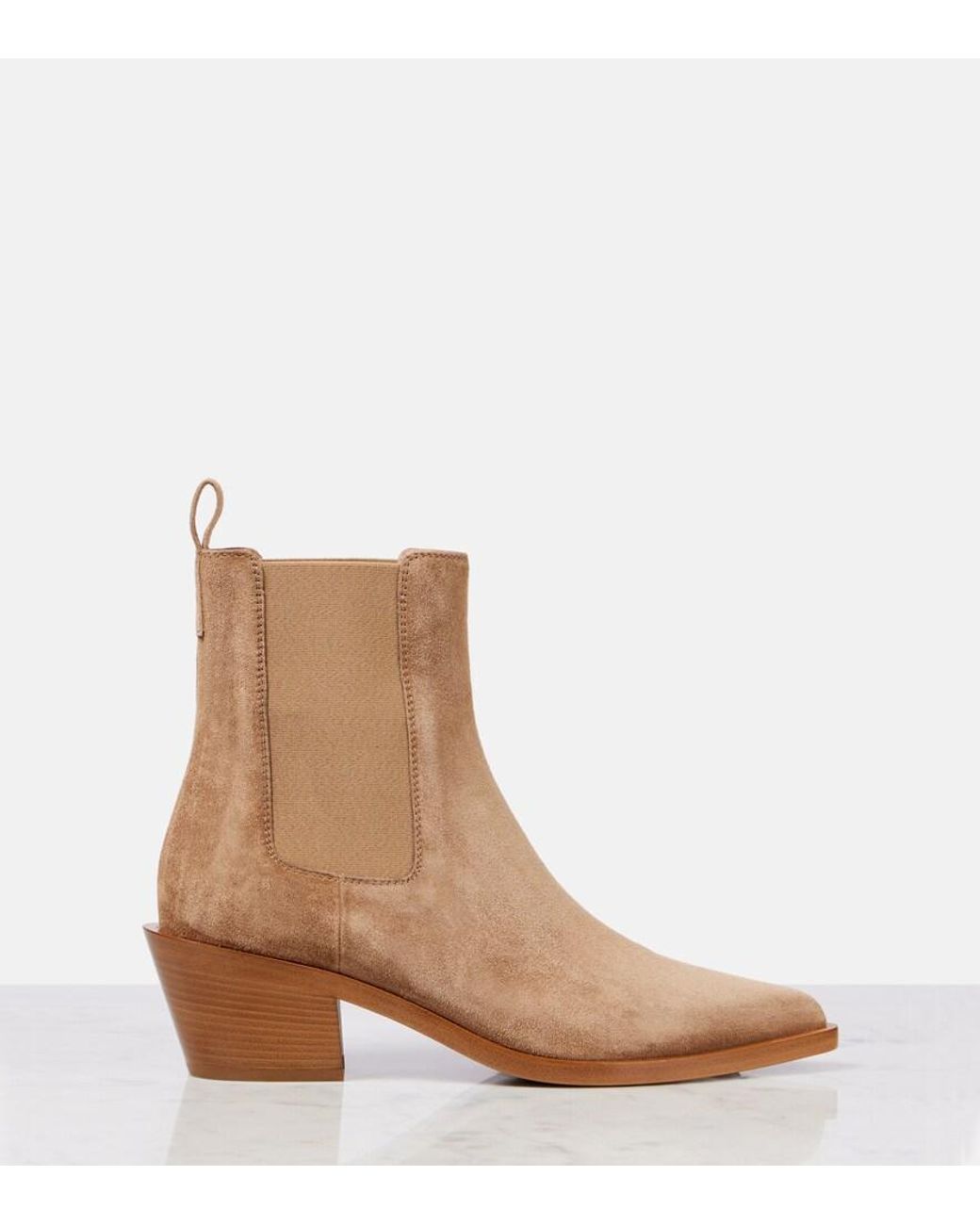 Gianvito Rossi Brown Wylie 45 Suede Ankle Boots