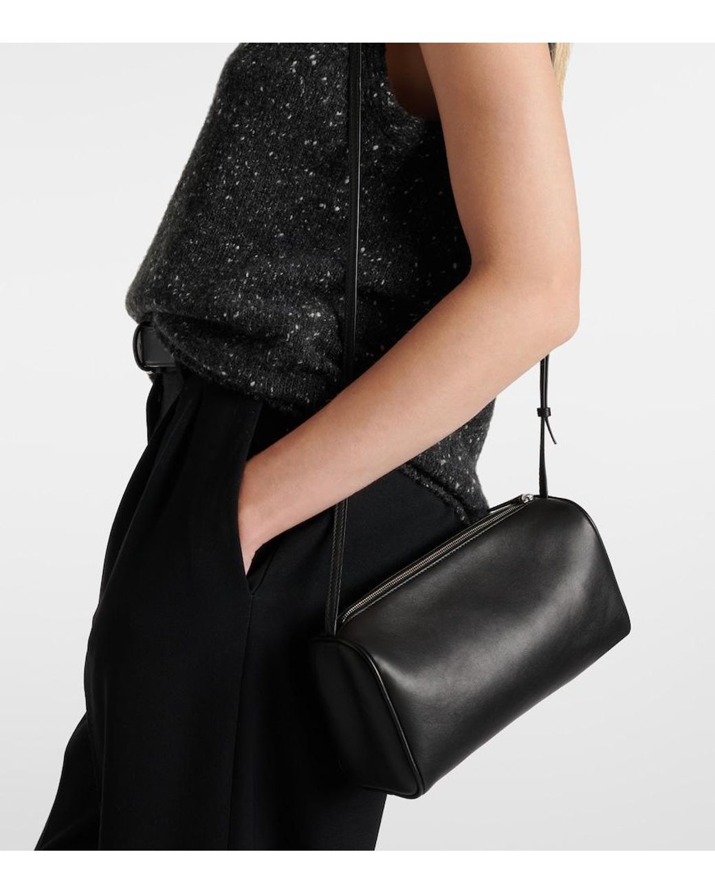 The Row Black Schultertasche '90S Aus Leder