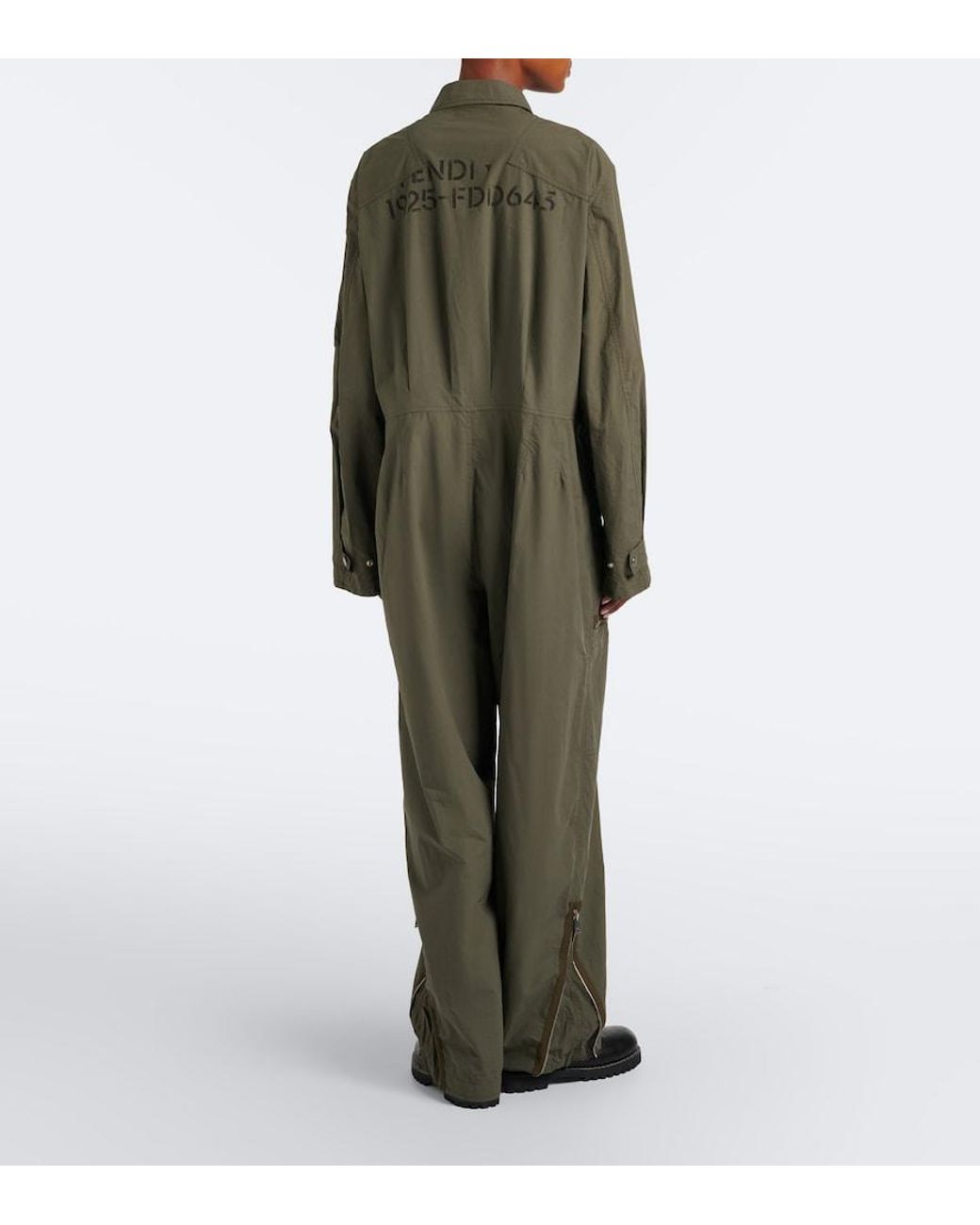 Fendi Green Cotton Jumpsuit