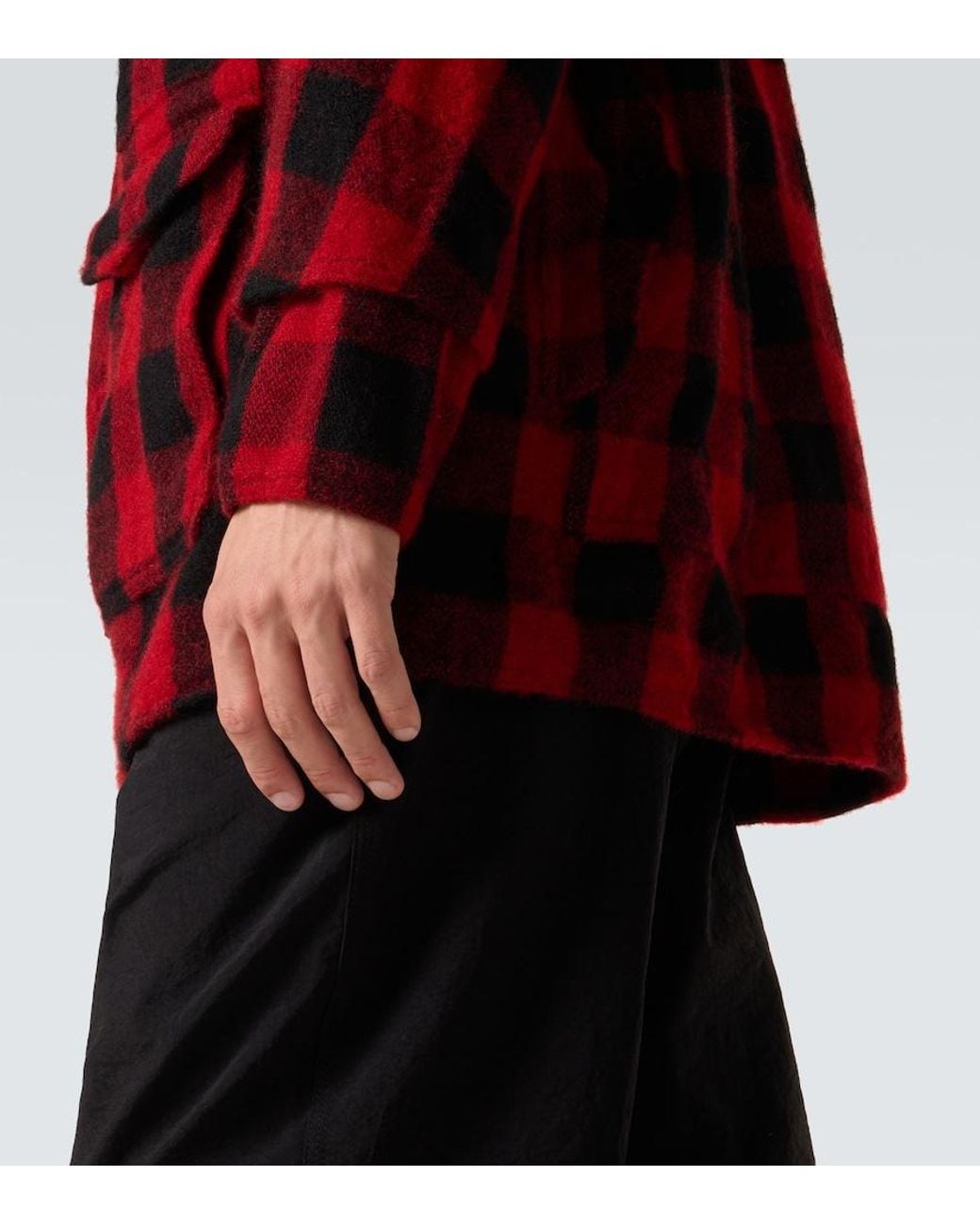 Junya Watanabe Red Checked Wool Jacket for men