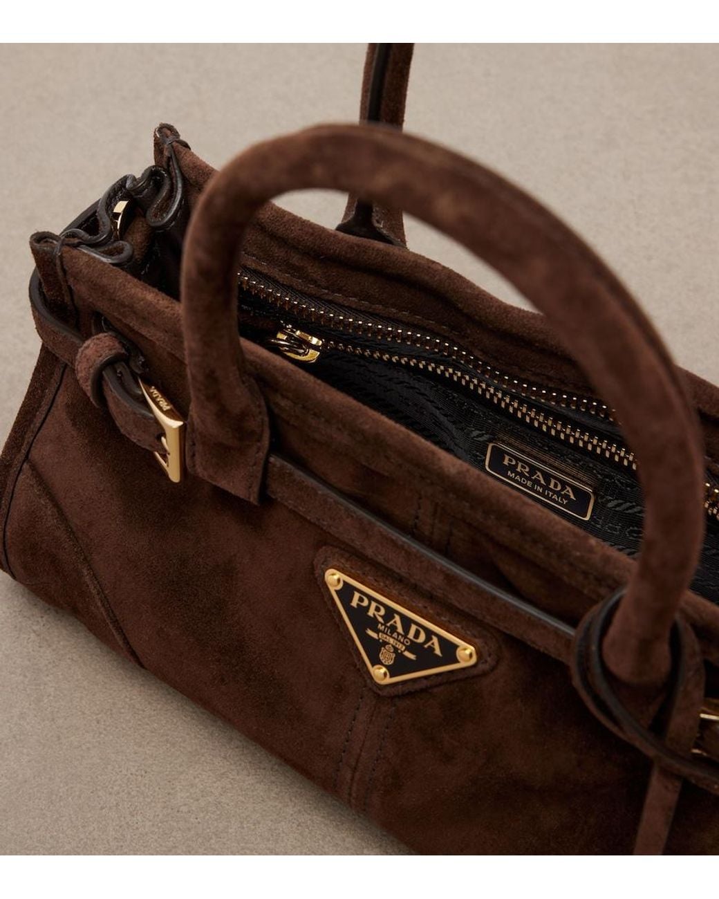 Borsa Bonnie Mini di Prada in Brown