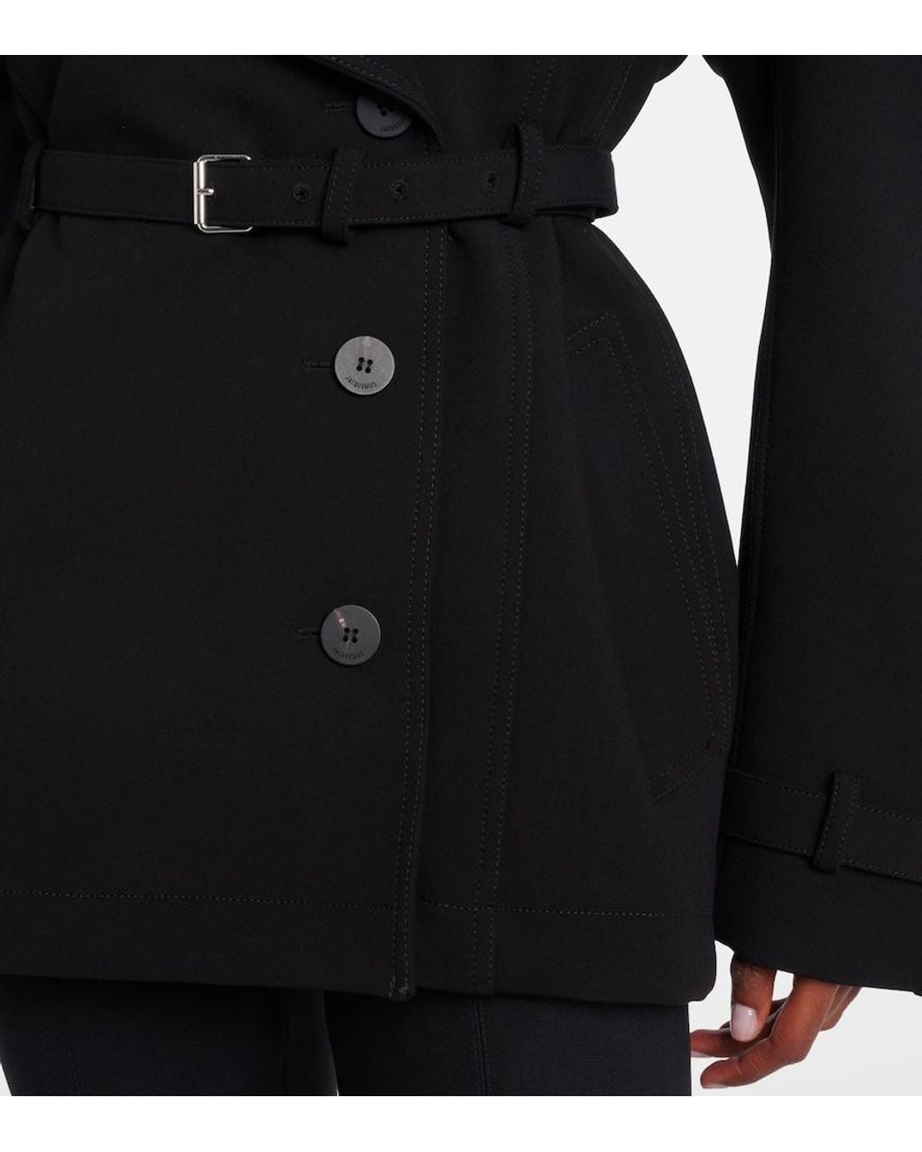 Jacquemus Black Belted Trench Coat
