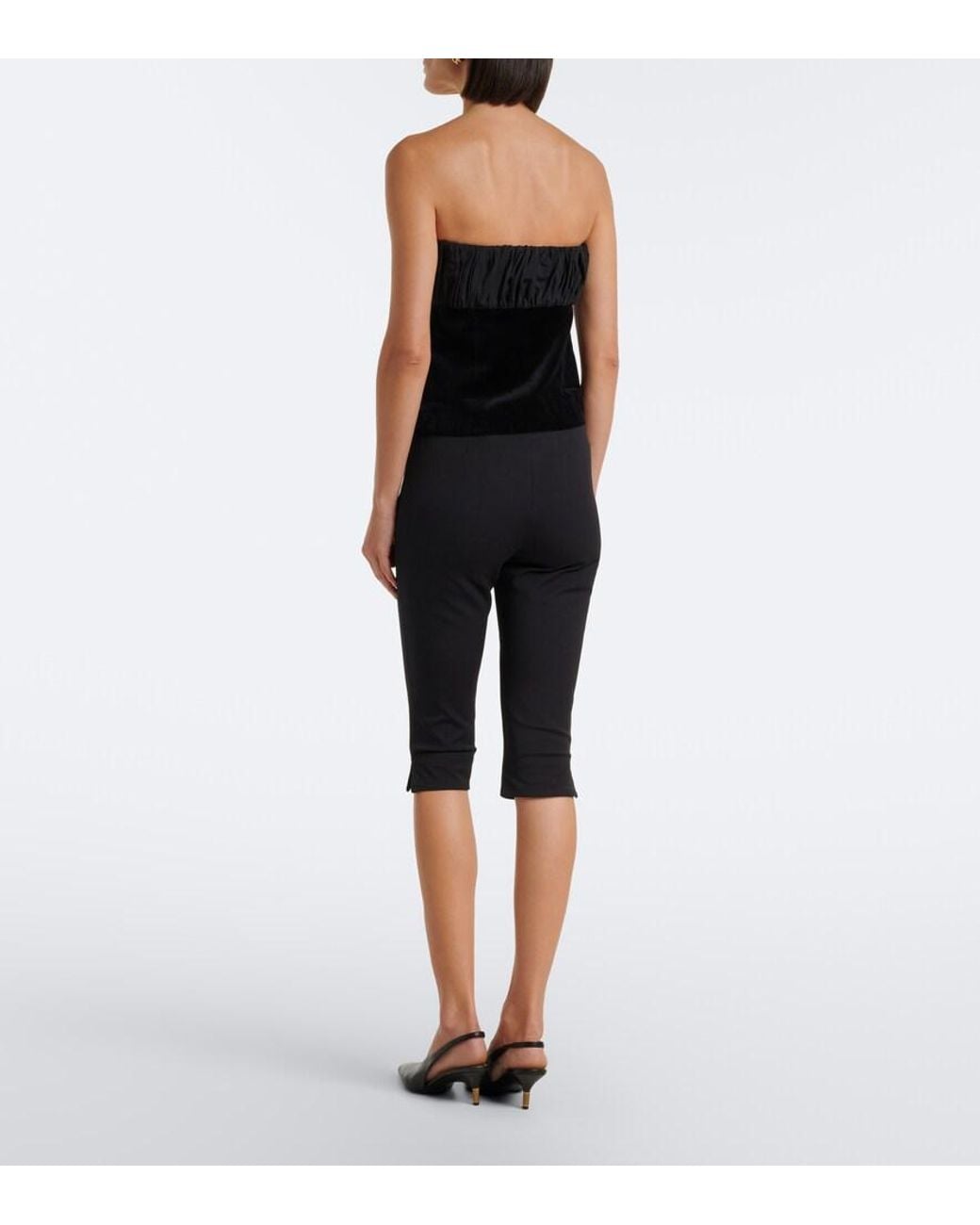 Posse Blue Mina Cotton-Blend Capri Pants