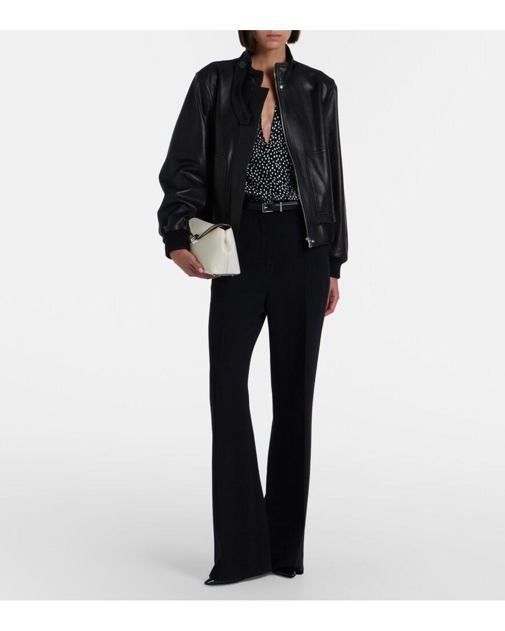 Nour Hammour Black Rios Leather Jacket