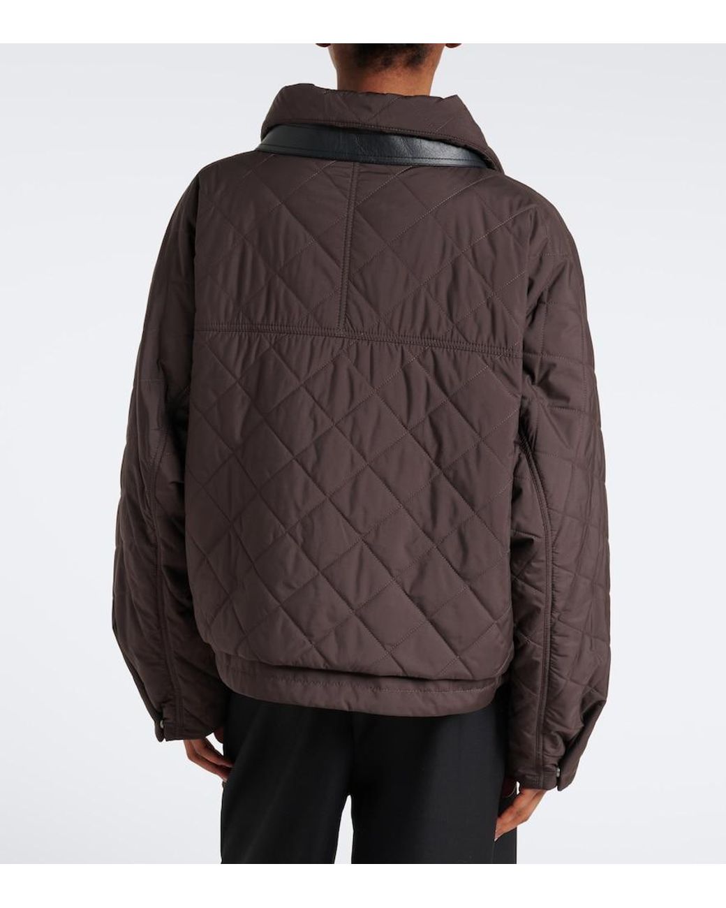 Loewe Black Double L Quilted Cropped Jacket