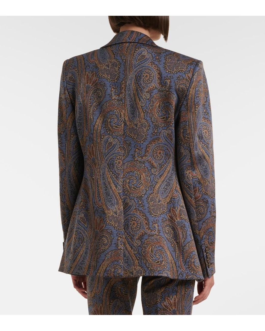 Etro Black Paisley Jacquard Blazer