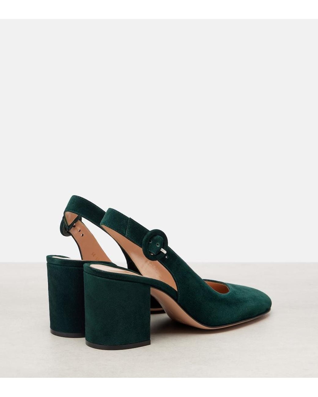 Gianvito Rossi Blue Suede Slingback Pumps