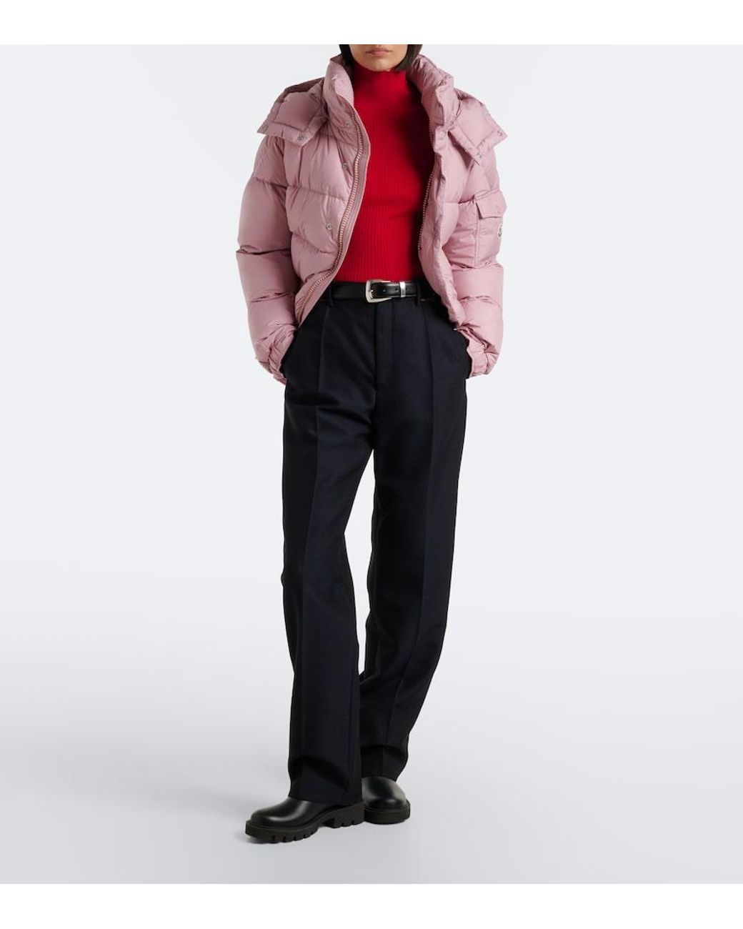 Moncler Pink Maya 70 Hooded Down Jacket