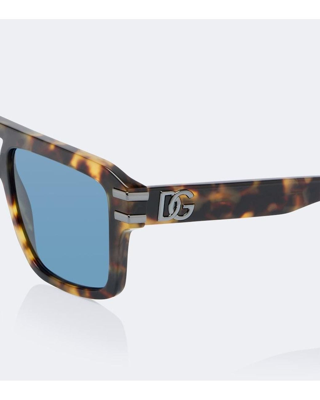 Dolce & Gabbana Blue Dg Griffe Rectangular Sunglasses