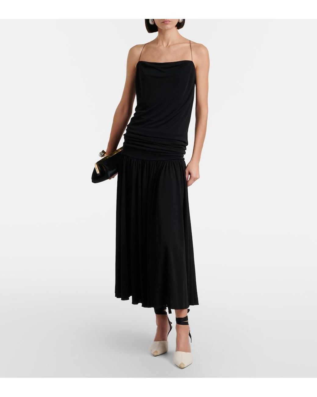 Jacquemus Black Canvas Wedges