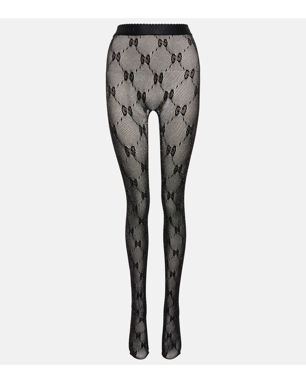 Gucci GG Patterned Tights in Black Lyst