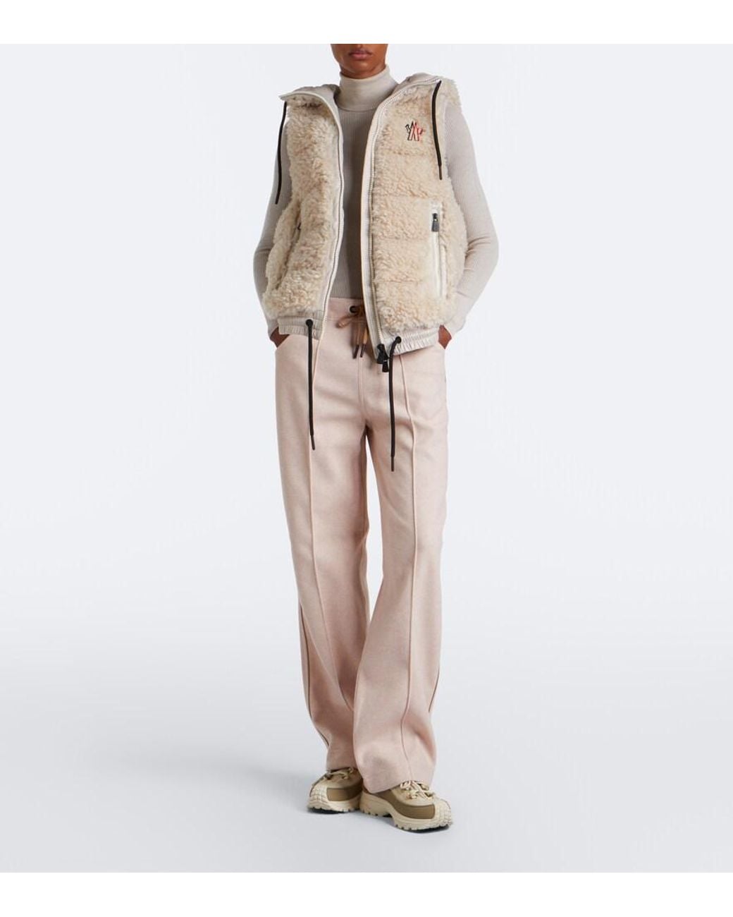 Moncler Natural Hooded Teddy Down Vest