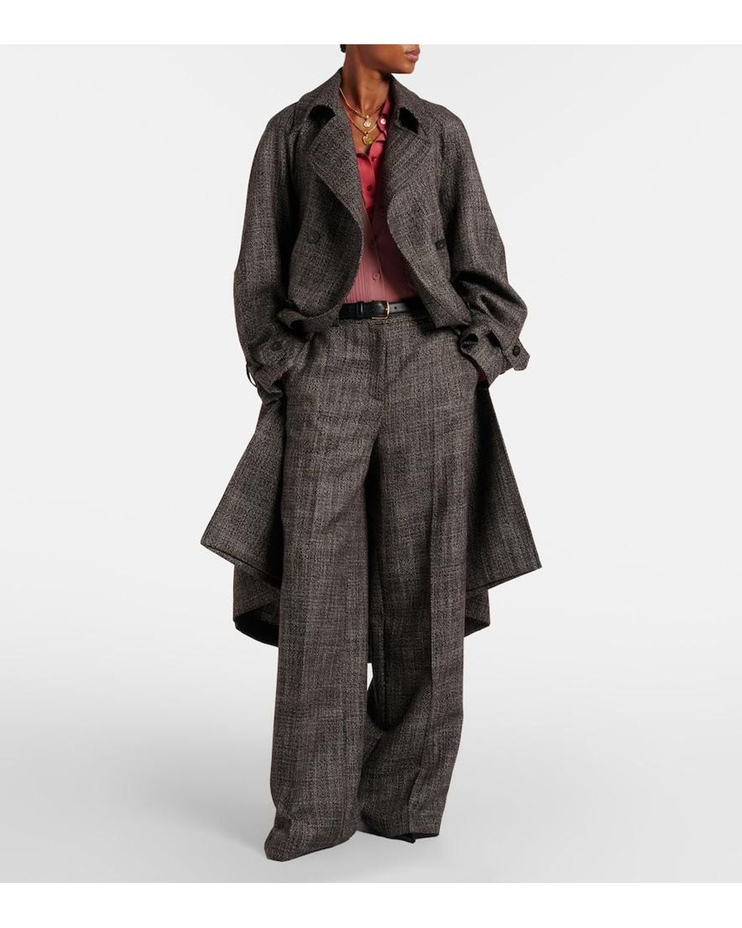 Joseph Gray Hawley Virgin Wool Wide-Leg Pants
