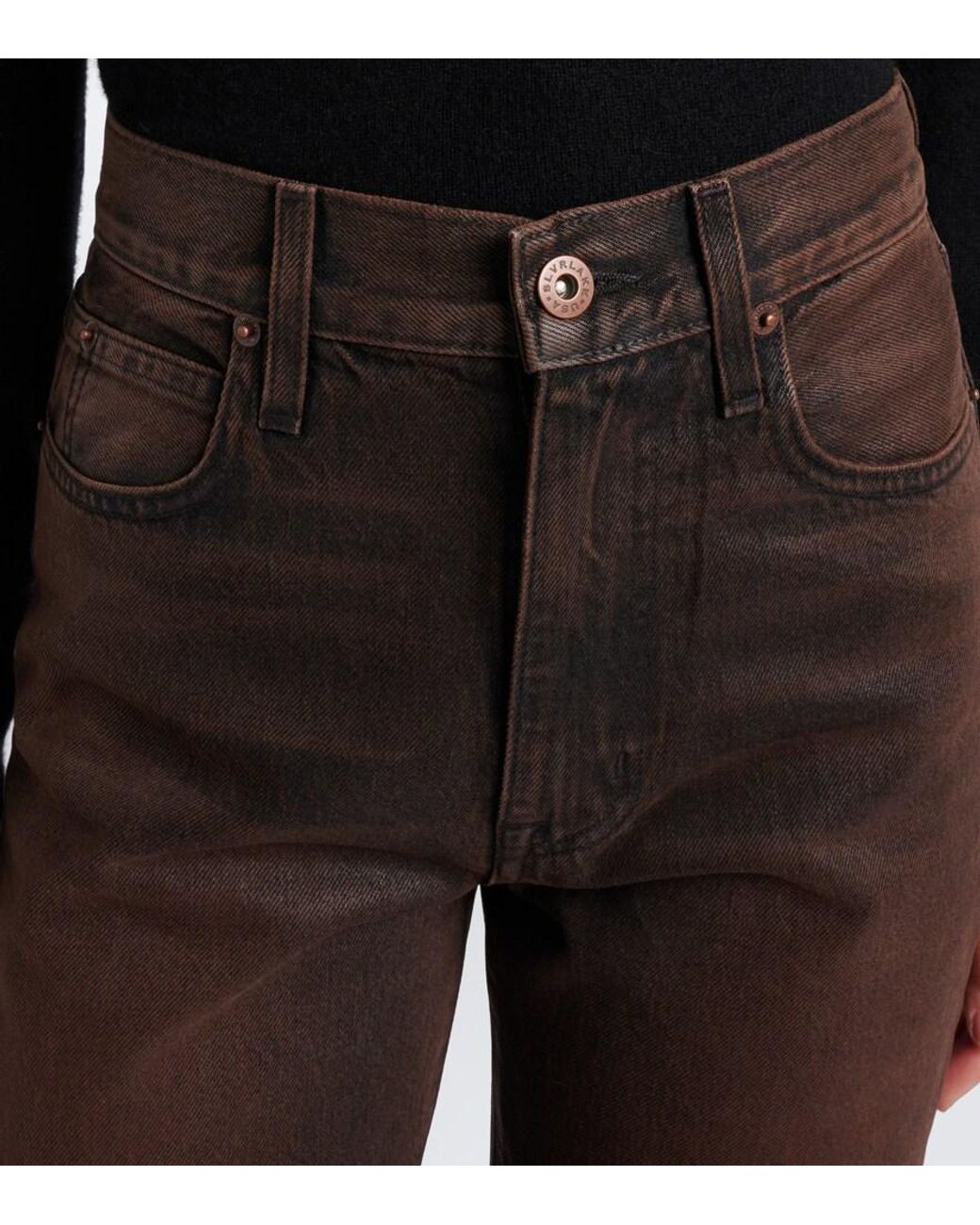 SLVRLAKE Denim Black London Straight Jeans
