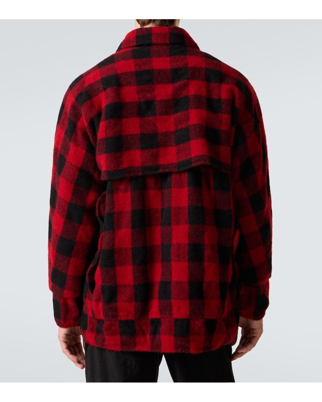 Junya Watanabe Red Checked Wool Jacket for men