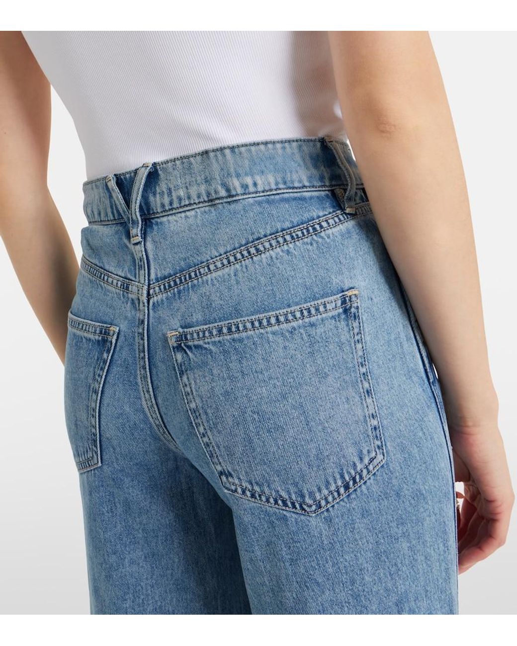 Veronica Beard Blue Kasey Embellished Flared Jeans