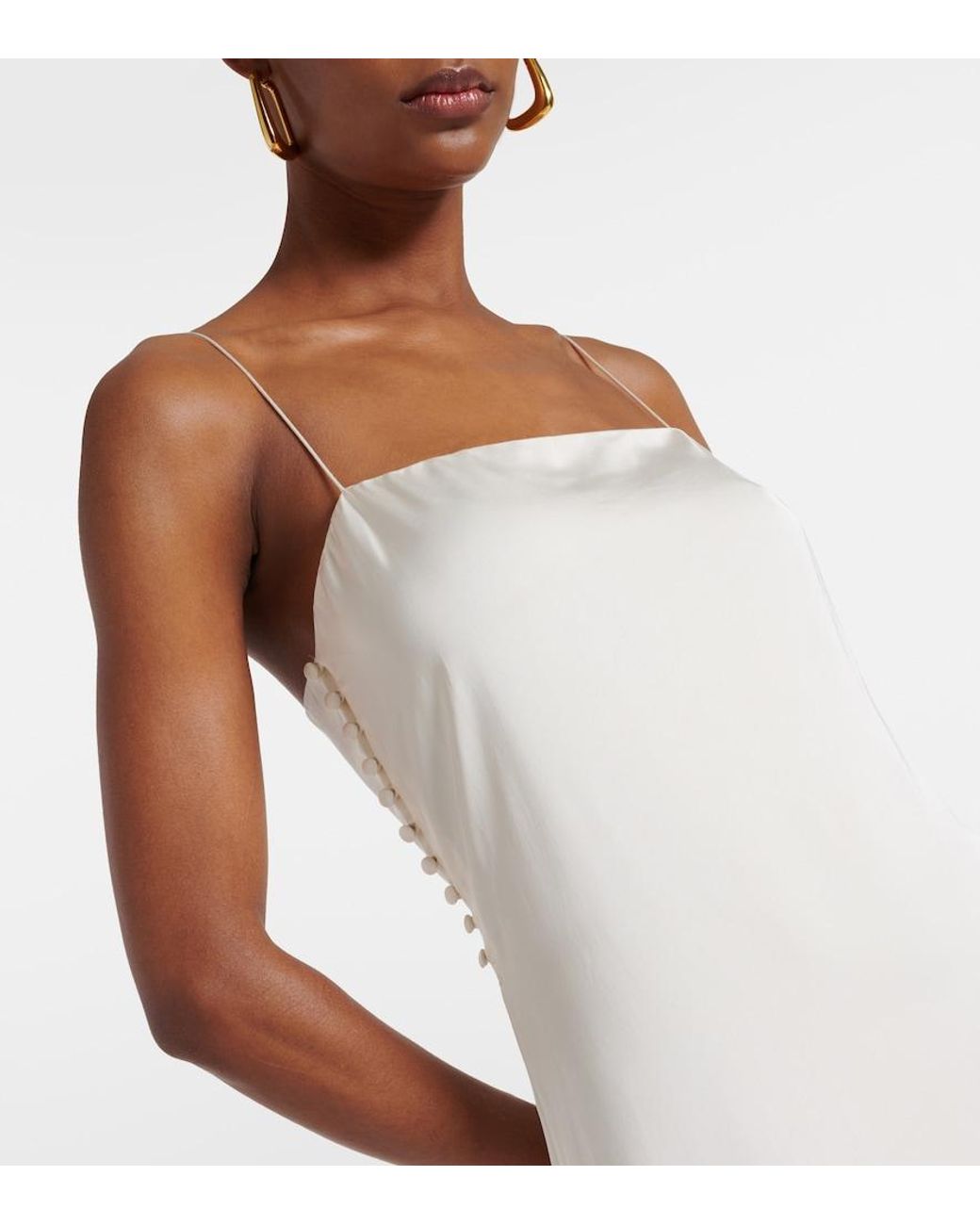 Jacquemus White La Robe Noiva Satin Gown