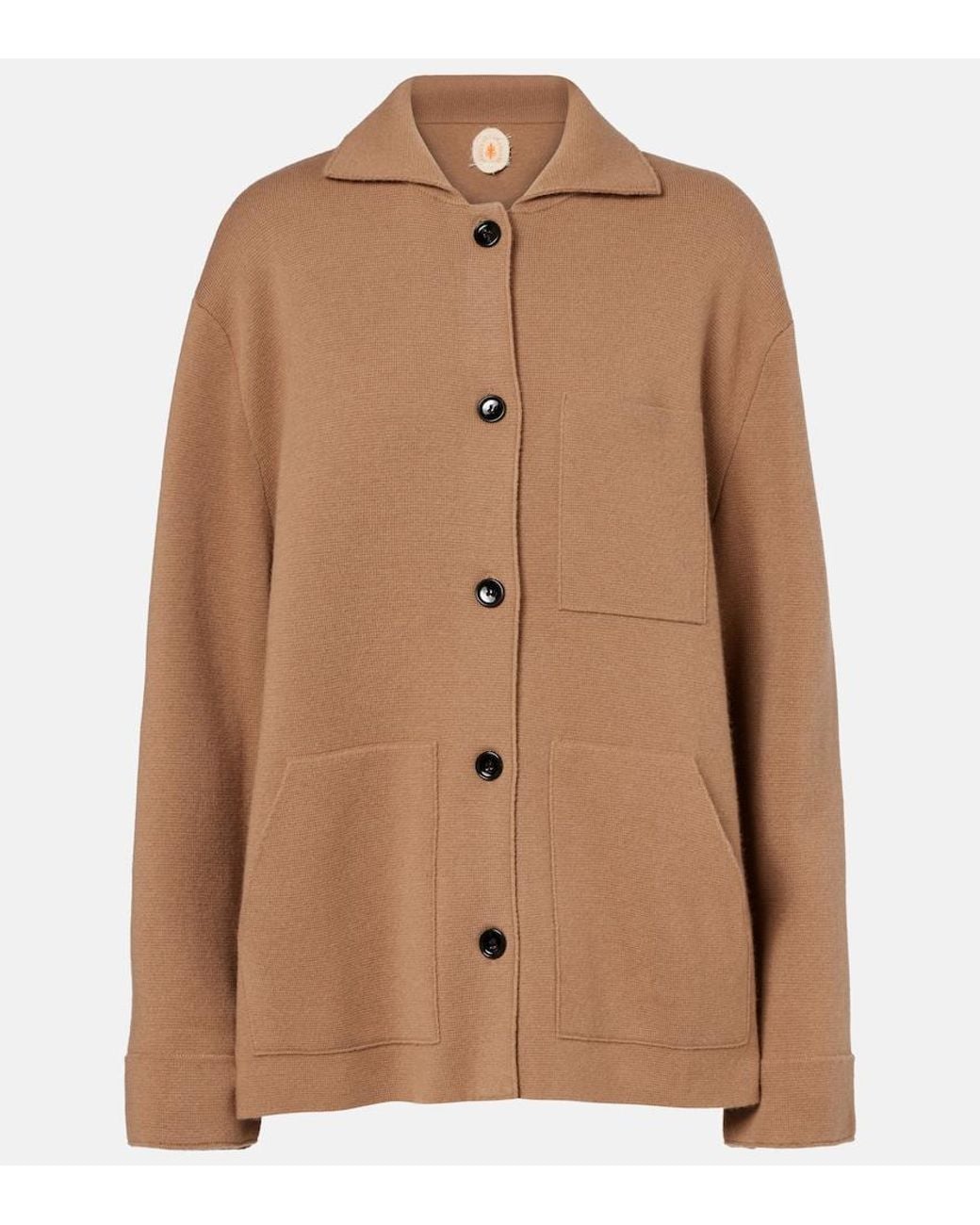 Jardin Des Orangers Brown Wool And Cashmere Cardigan