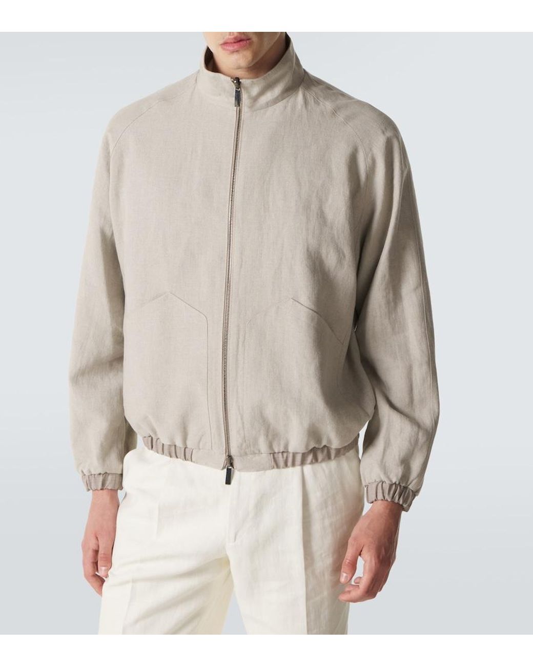 STÒFFA Gray Reversible Wool And Linen Blouson Jacket for men