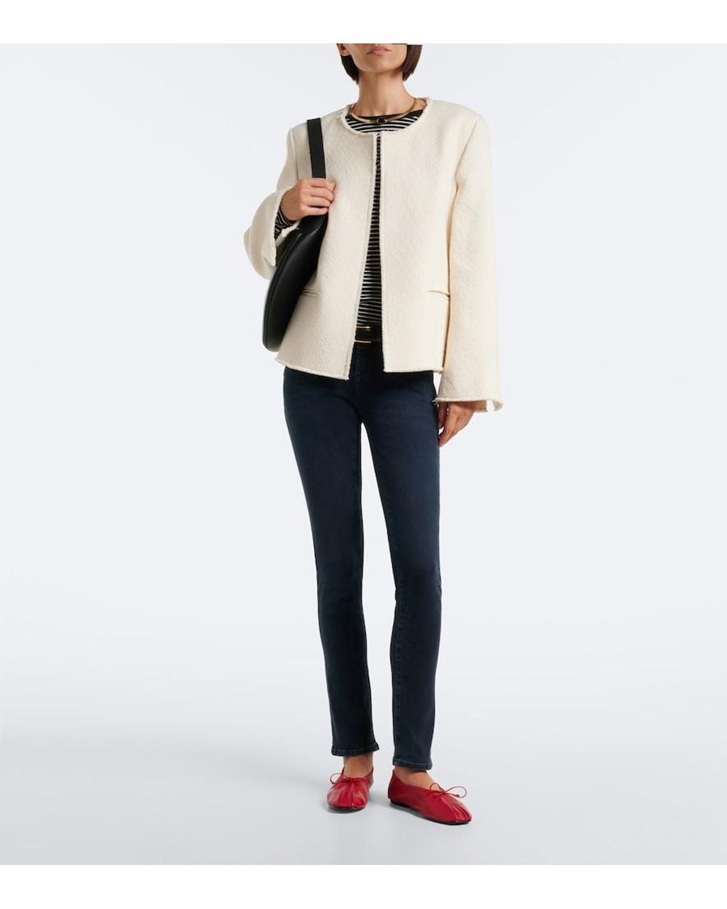 7 For All Mankind Blue Inkstone Low-Rise Skinny Jeans