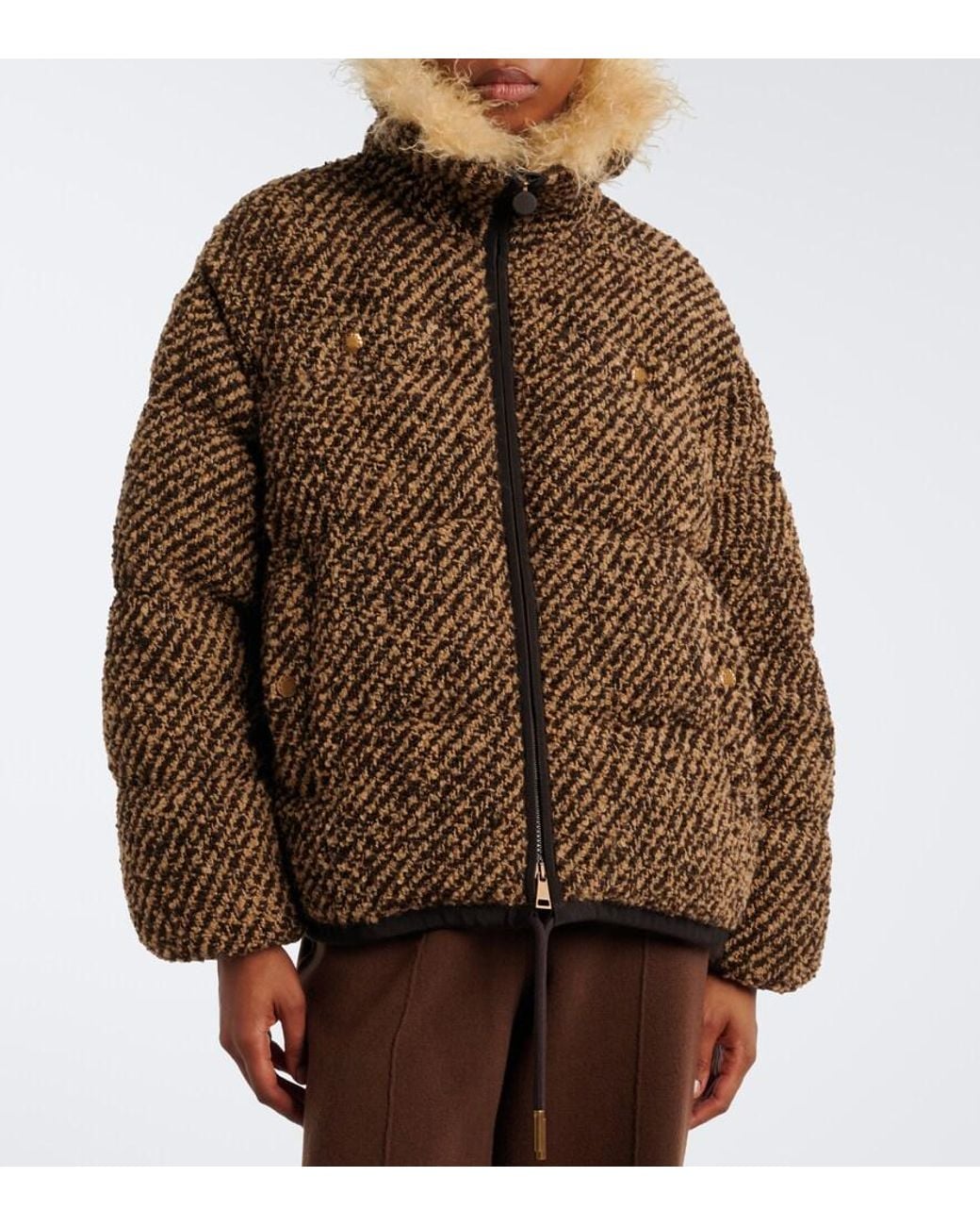 Moncler Brown Dynamique Boucle Down Jacket