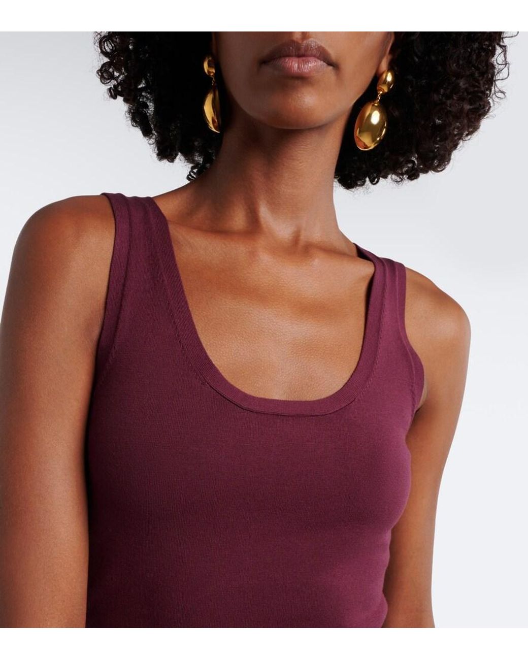 Jonathan Simkhai Purple Genne Gathered Midi Dress