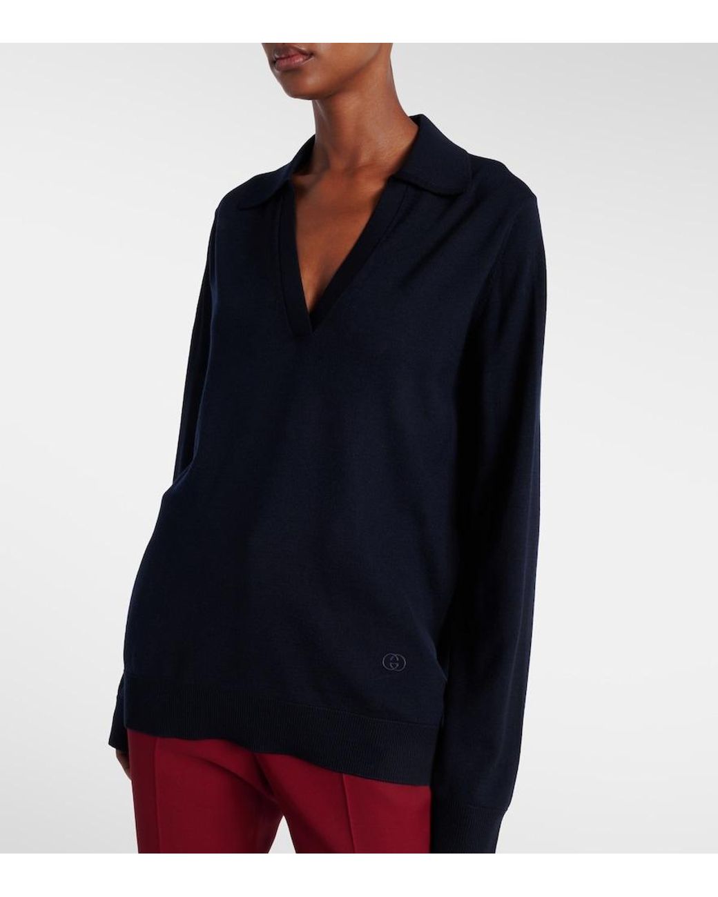 Gucci Blue Wool Sweater