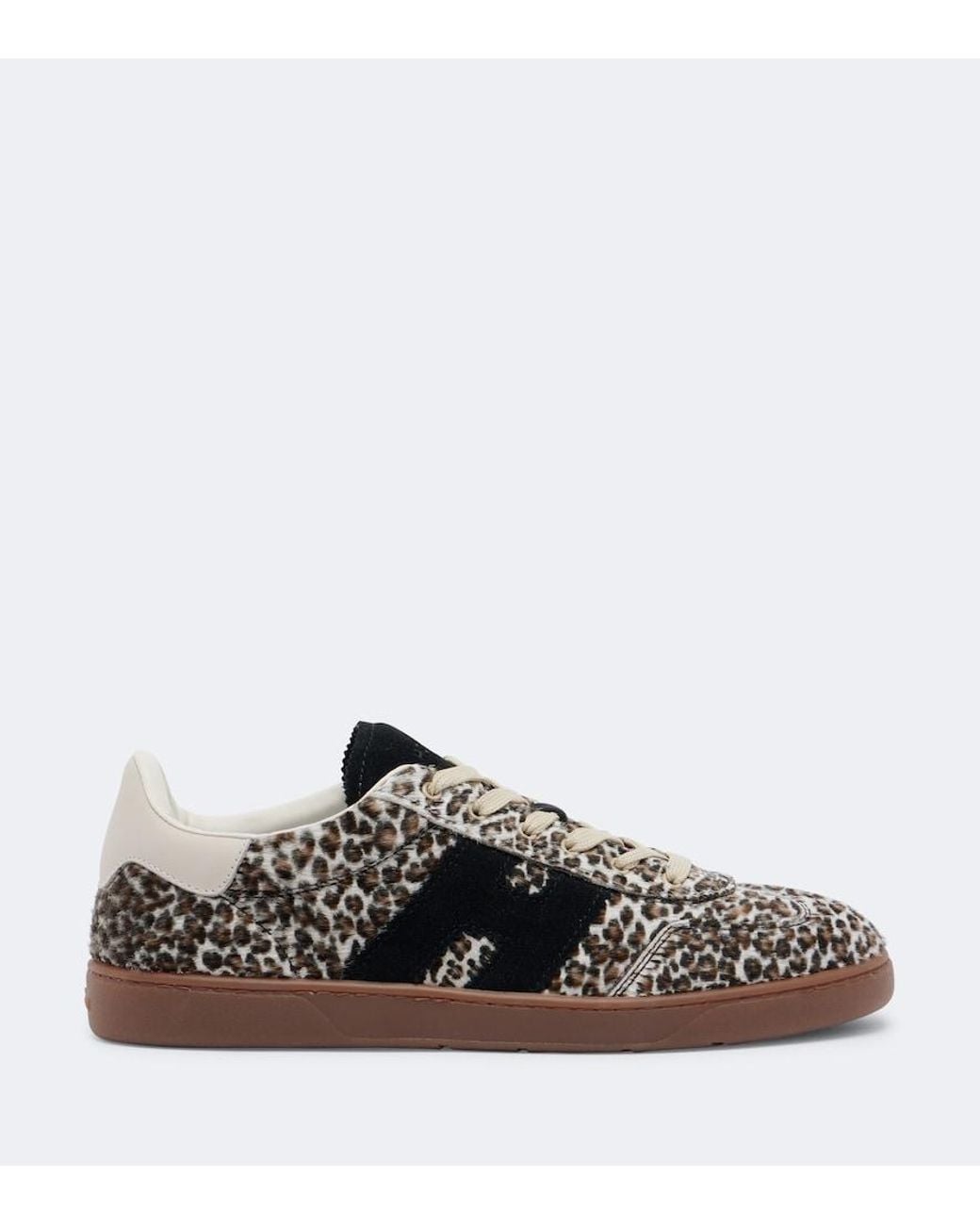 Hogan Brown H647 Printed Calf Hair Sneakers