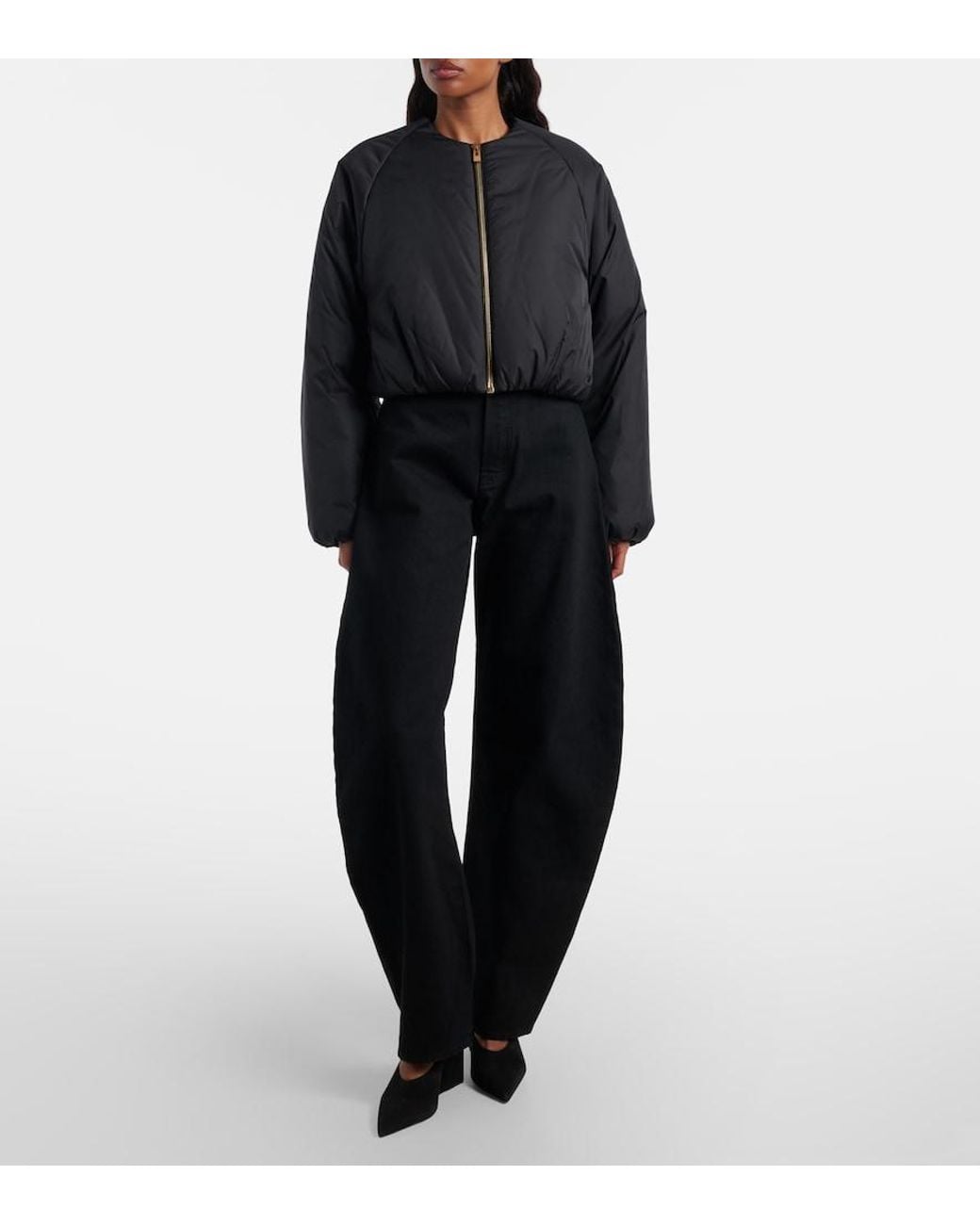 Alaïa Black Puffer Cropped Jacket