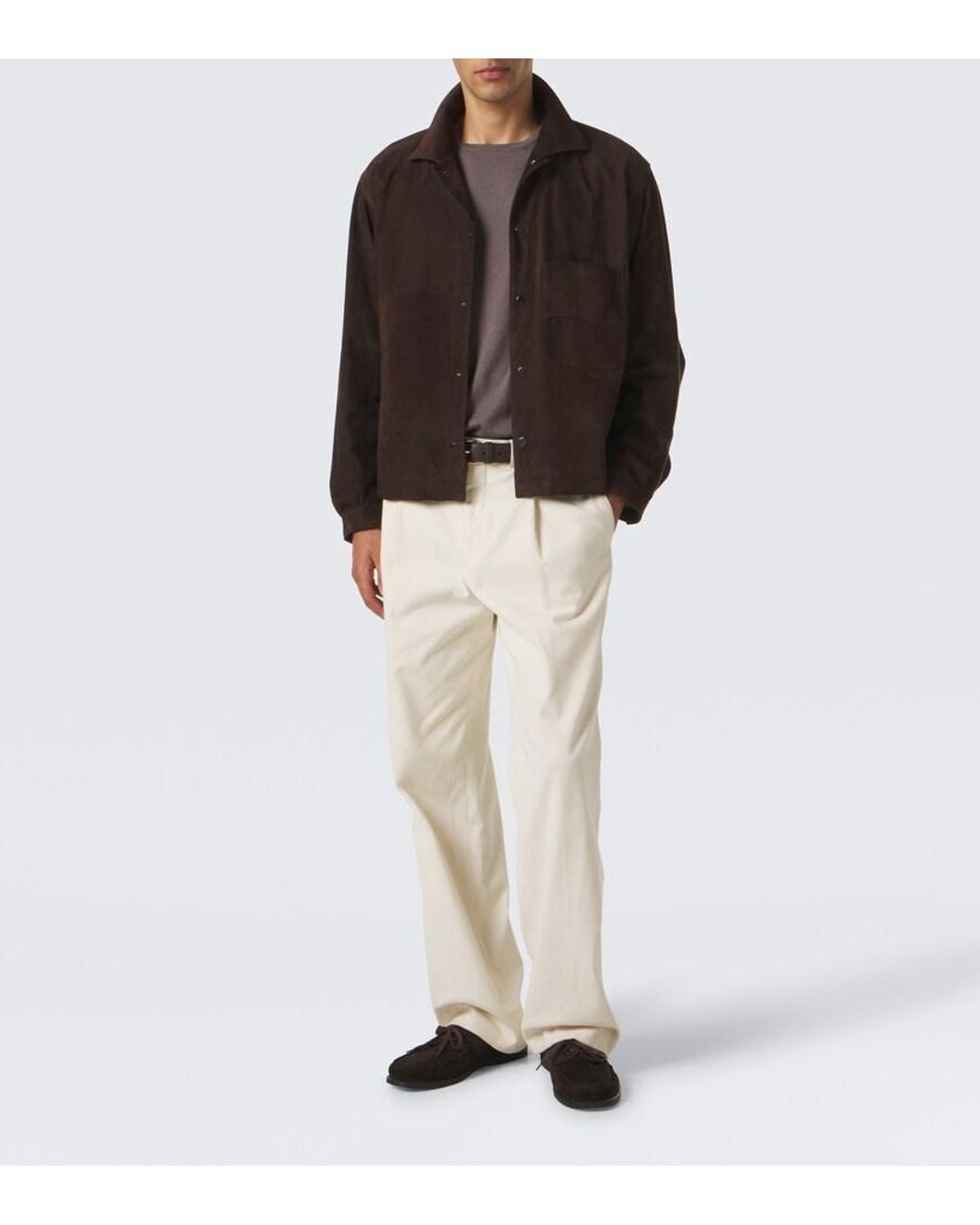STÒFFA Brown Wool And Silk T-Shirt for men