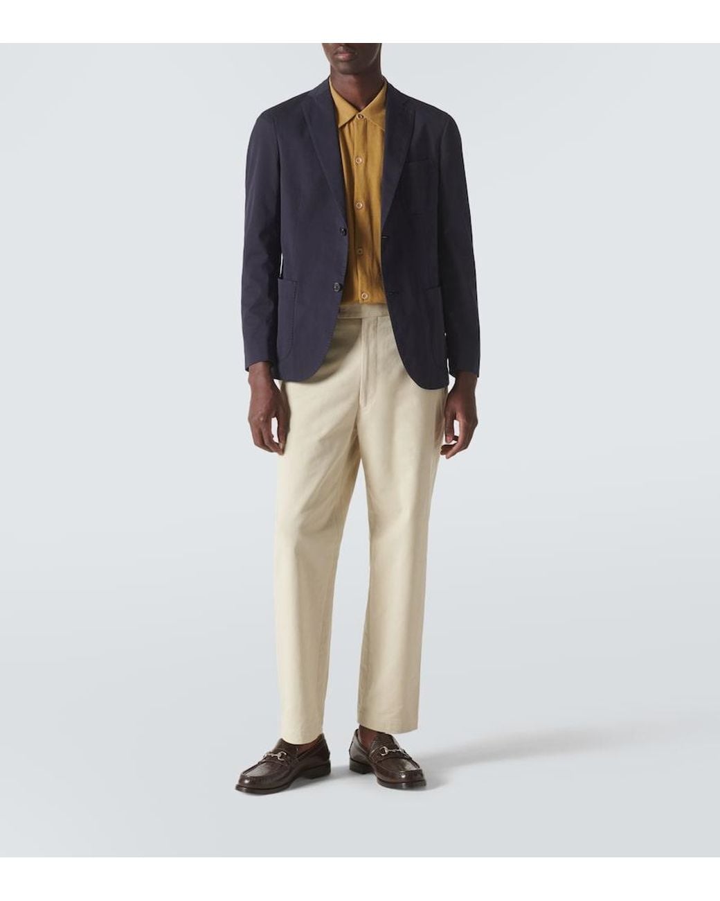 Slowear Blue Cotton-Blend Blazer for men