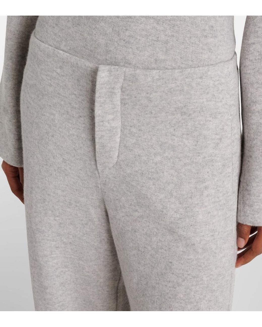 Max Mara Gray Laude Cashmere And Wool Sweatpants