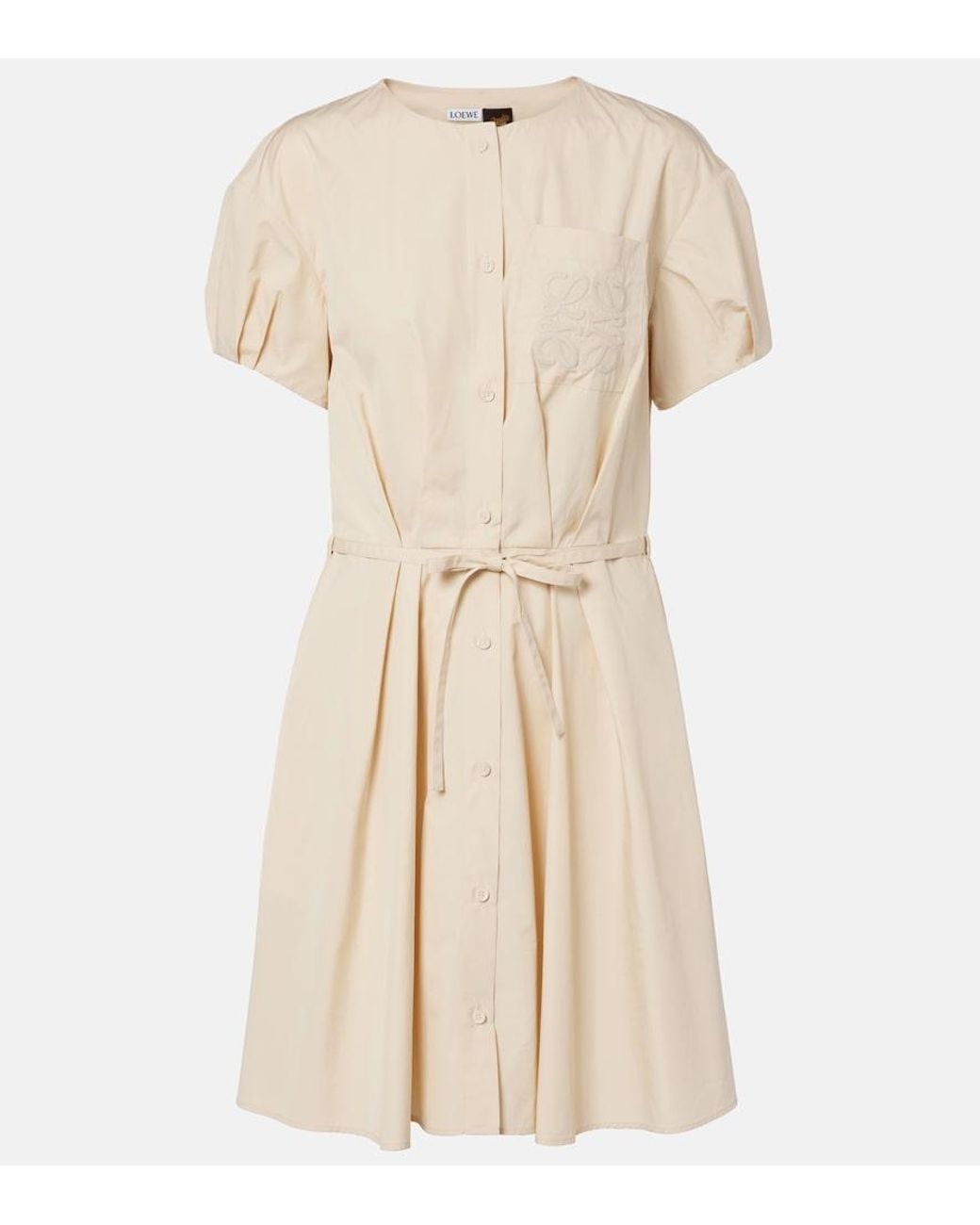 loewe cotton blend poplin dress Loewe, Paula's Ibiza Anagram cotton-blend shirt dress, Women, Blue, US 2-4, Dresses