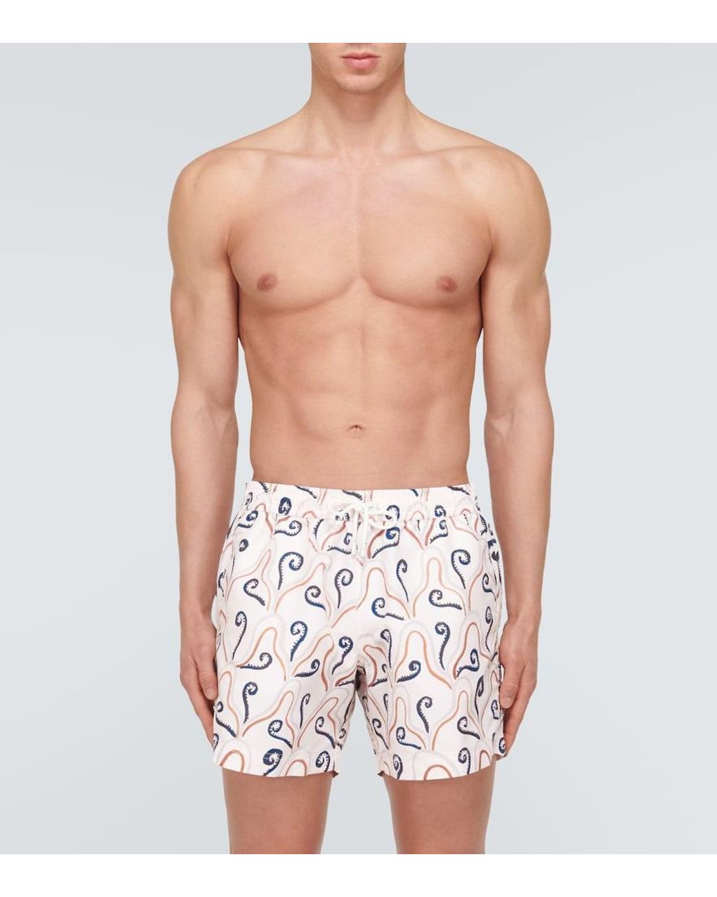 Commas White Classic Swim Shorts for men