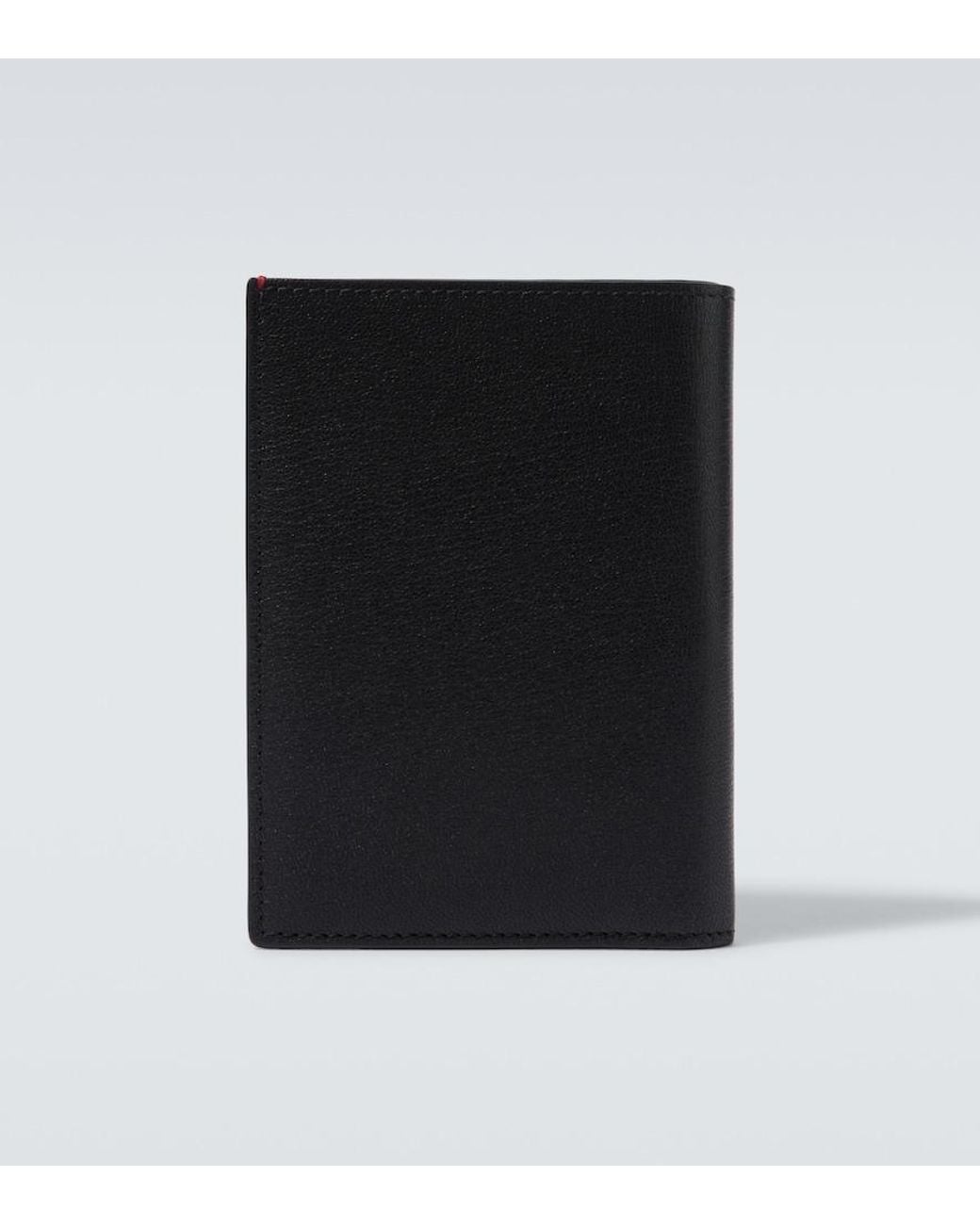 Brunello Cucinelli Black Leather Passport Holder for men