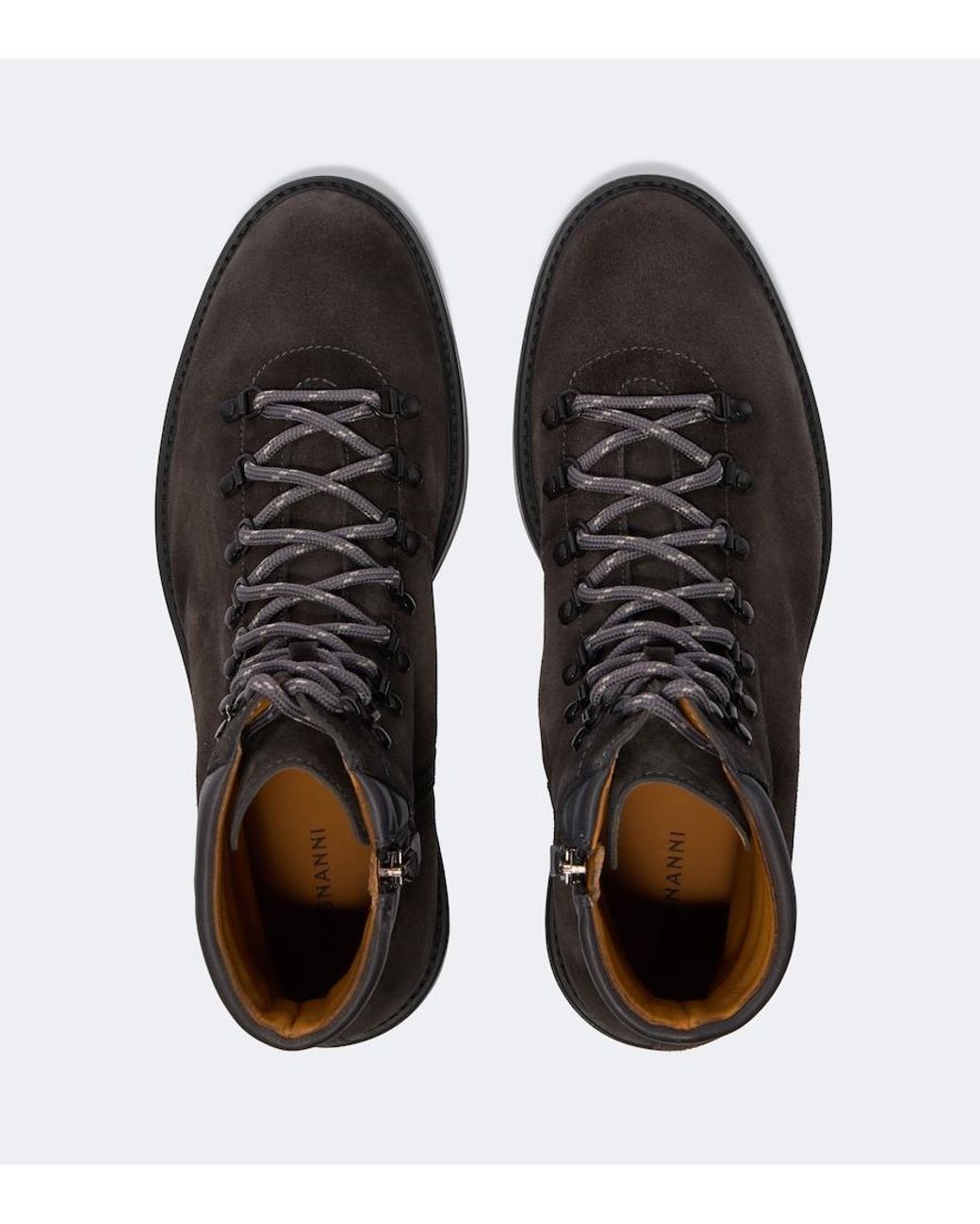 Magnanni Shoes Black Montana X Suede Hiking Boots for men