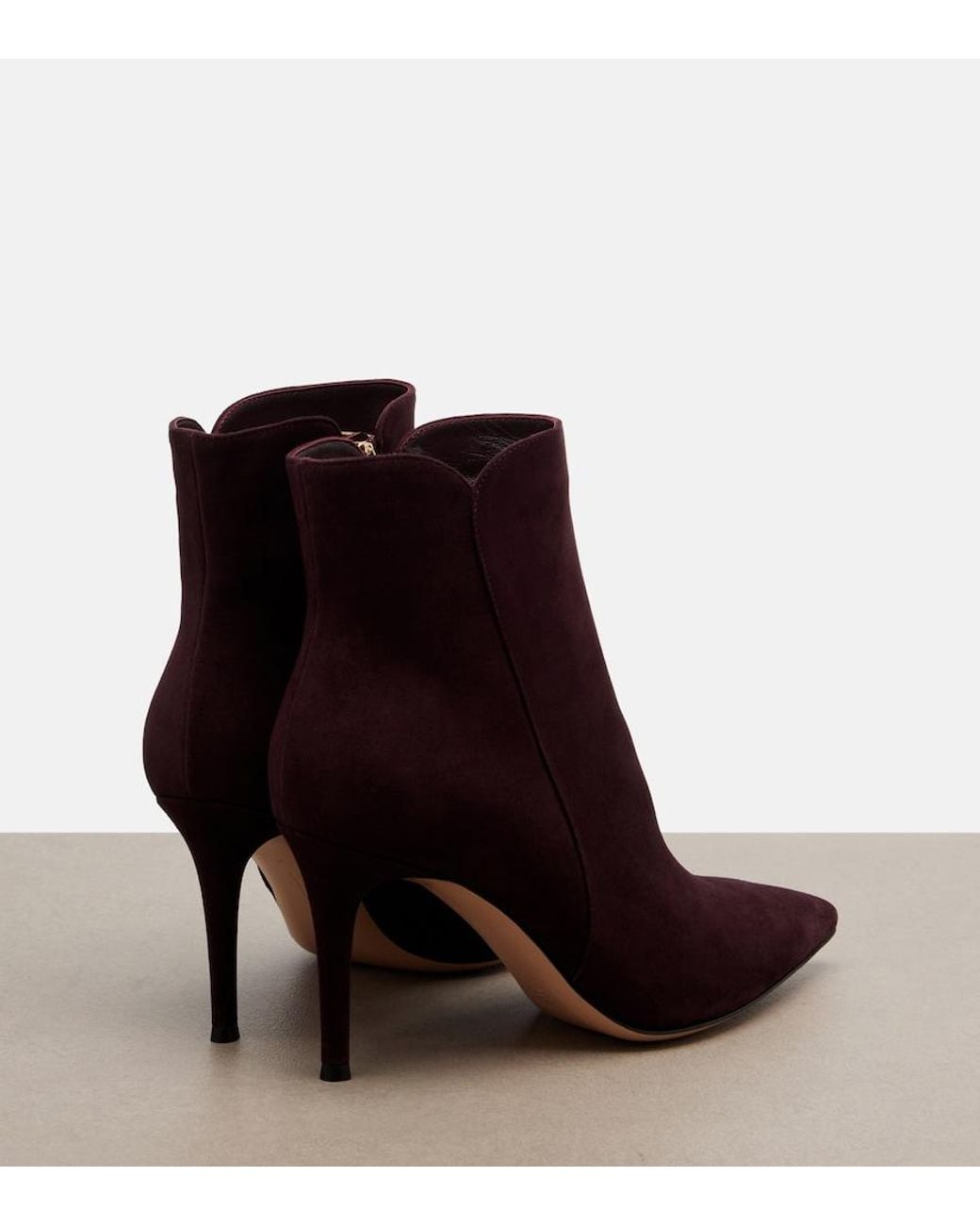 Gianvito Rossi Purple Levy Suede Ankle Boots