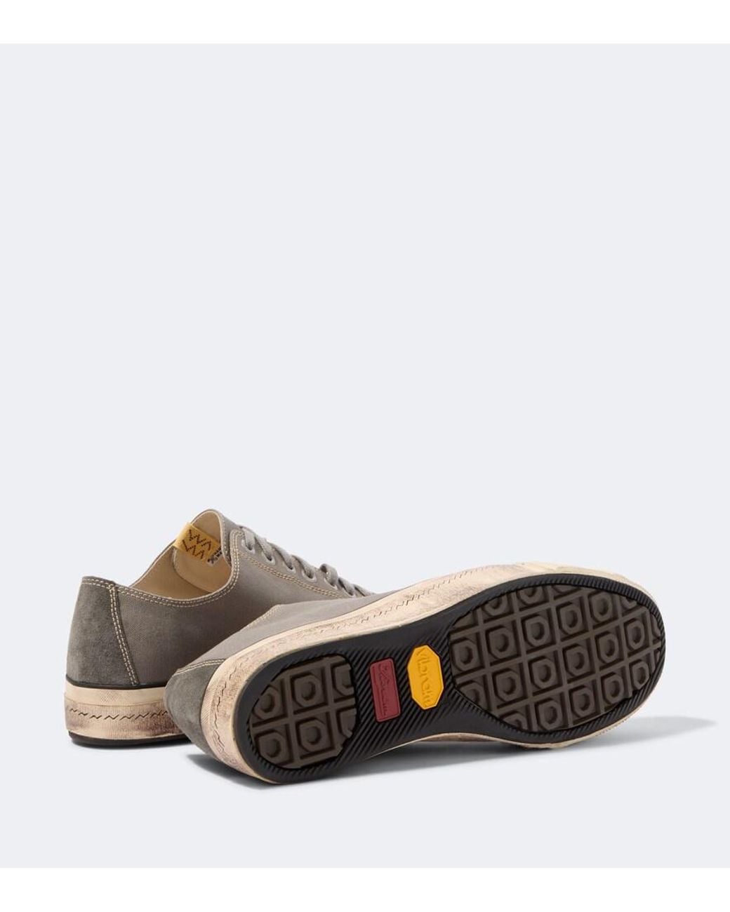 Visvim Brown Skagway Canvas Sneakers for men